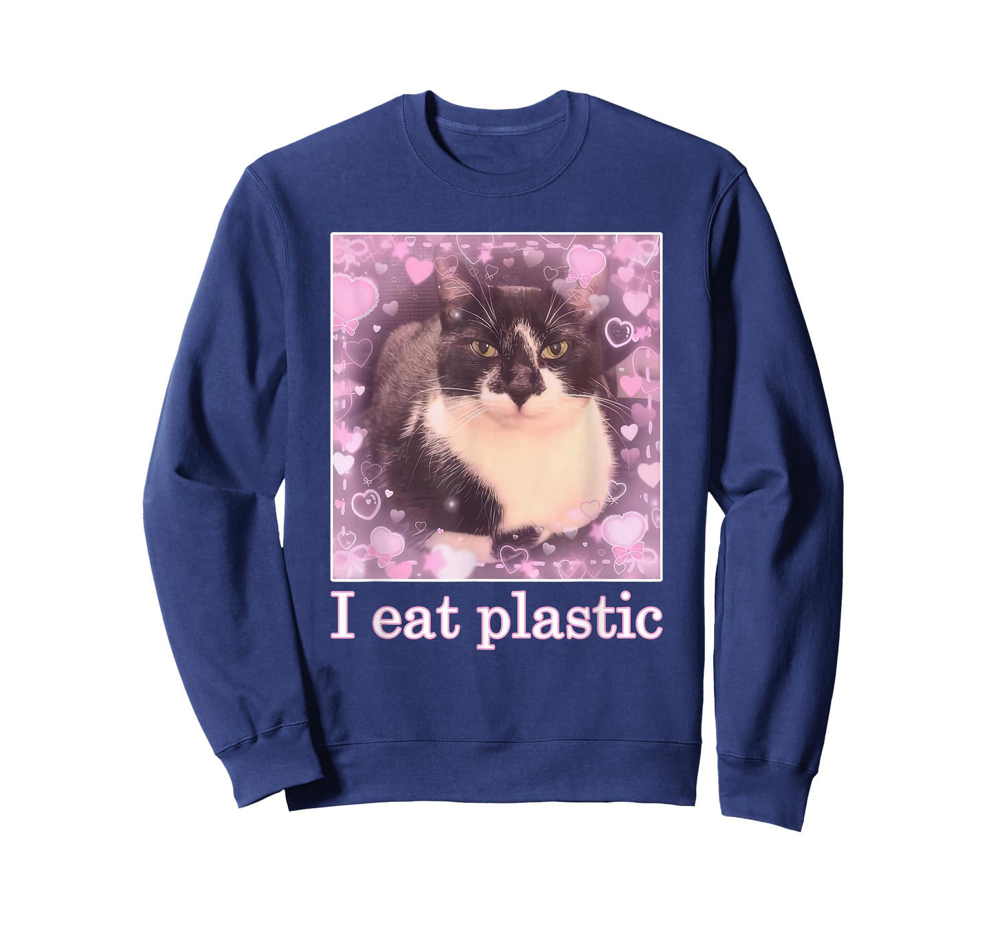 I Eat Cement Cat Unique I Eat Plastic Cat T-Shirt