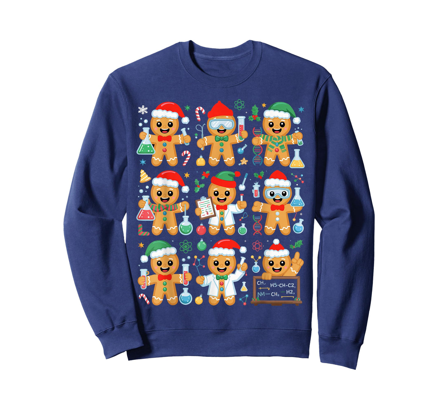 Christmas Science Teacher Gingerbread Laboratory Teacher T-Shirt