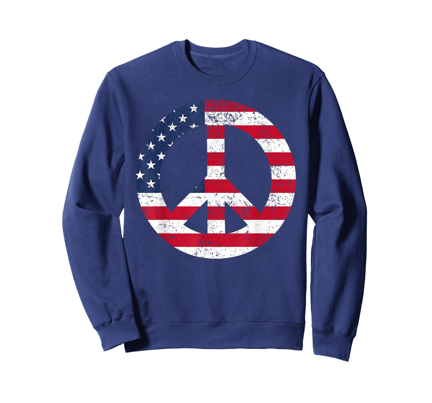 Peace Sign Patriotic USA Flag Peace & Love T-Shirt