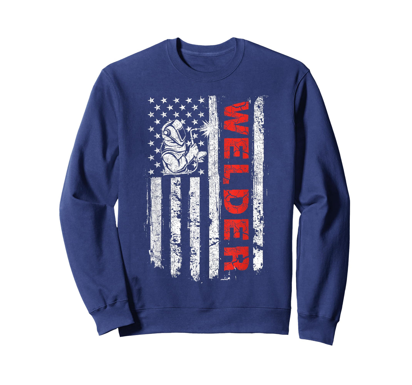 Welder - USA American Flag Welding Iron Worker Construction Women Men T-Shirt