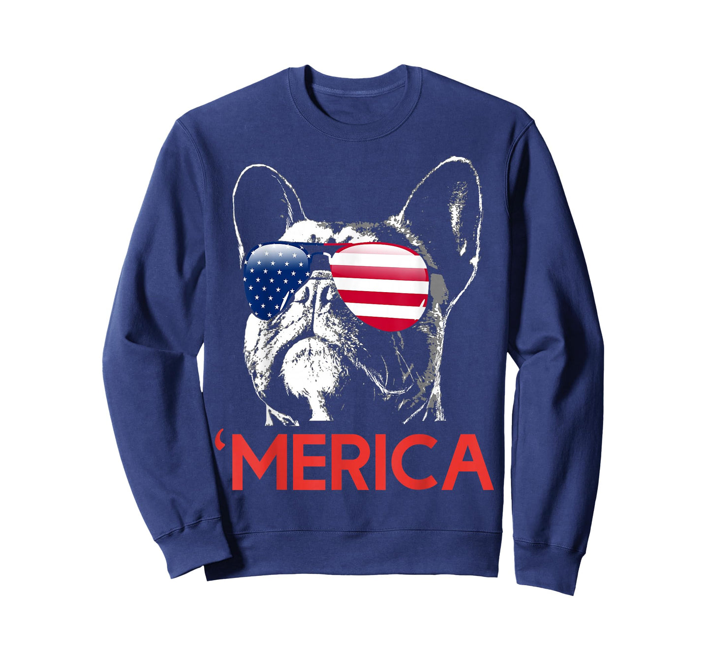 Merica French Bulldog American Flag 4th of July Frenchie T-Shirt
