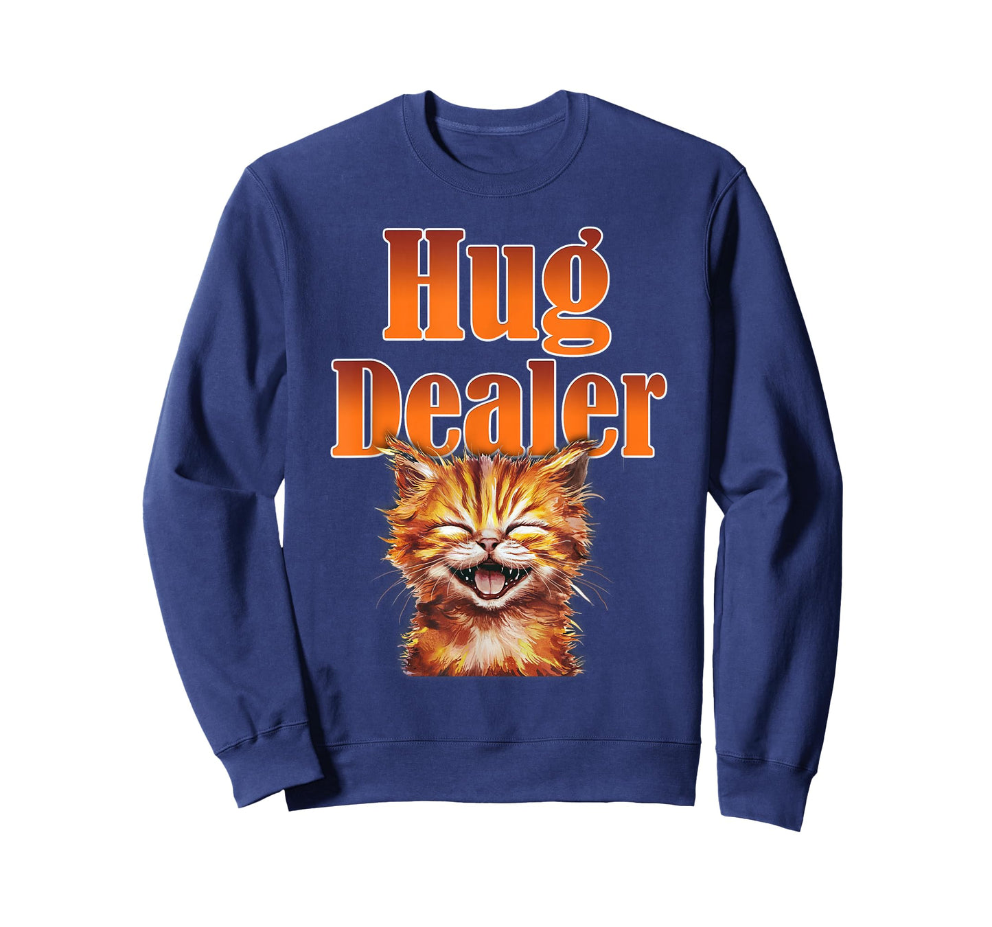 Adorable Kitten with Huge Smile Hug Dealer for Cat Lovers T-Shirt