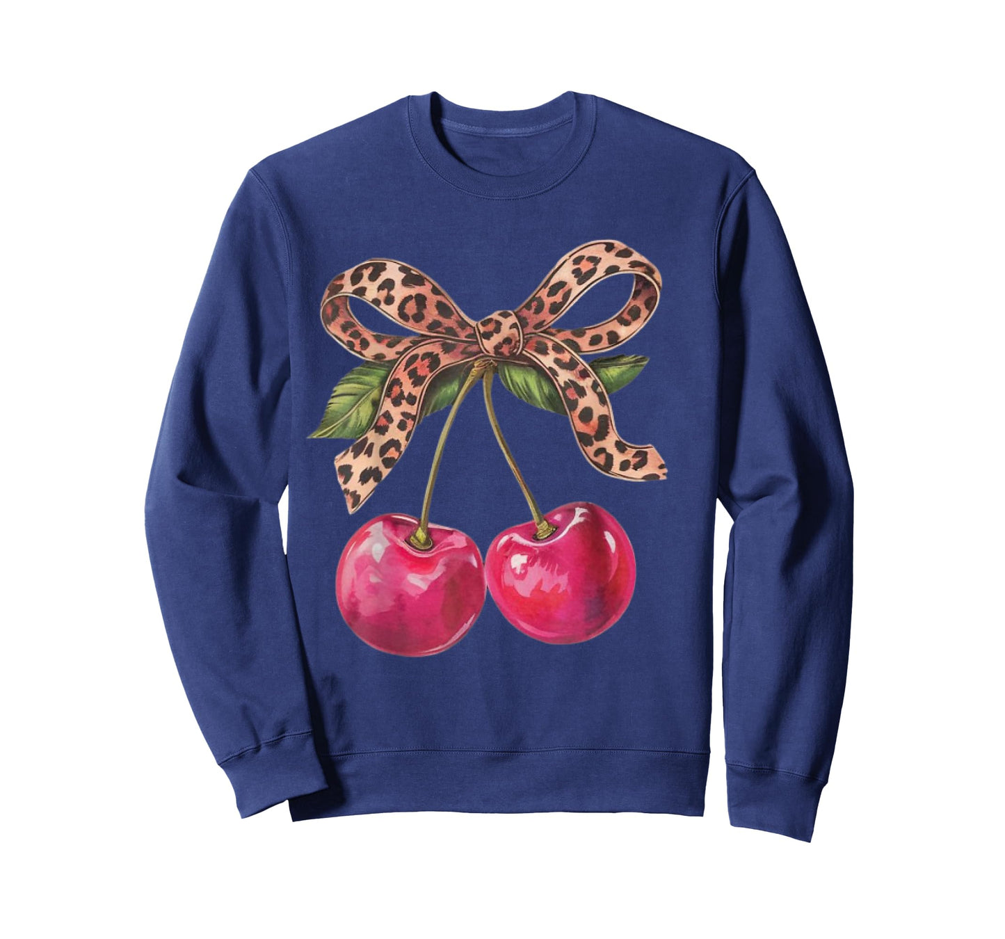 coquette leopard bow Cherries Leopard Bow Women Girls T-Shirt