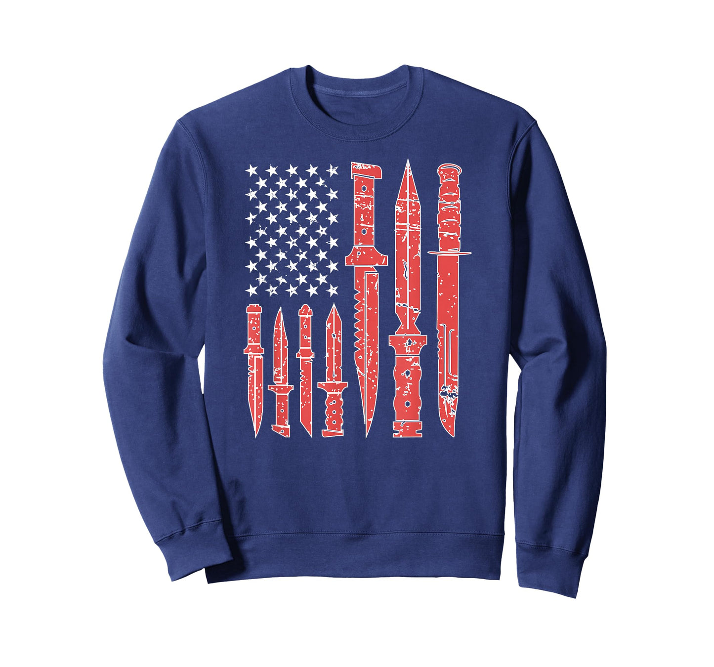Knife Collecting For Proud Knives Collector US Flag Knife Lover Knife Enthusiast T-Shirt