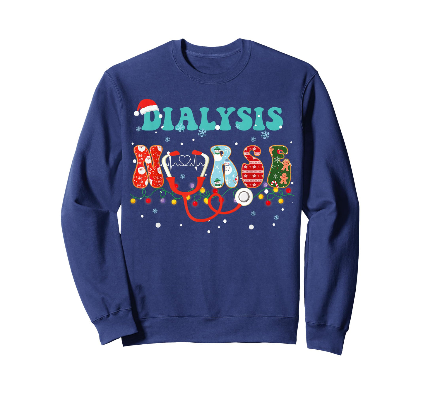 Christmas Dialysis Nurse RN Nephrology X-Mas Pajama groovy T-Shirt