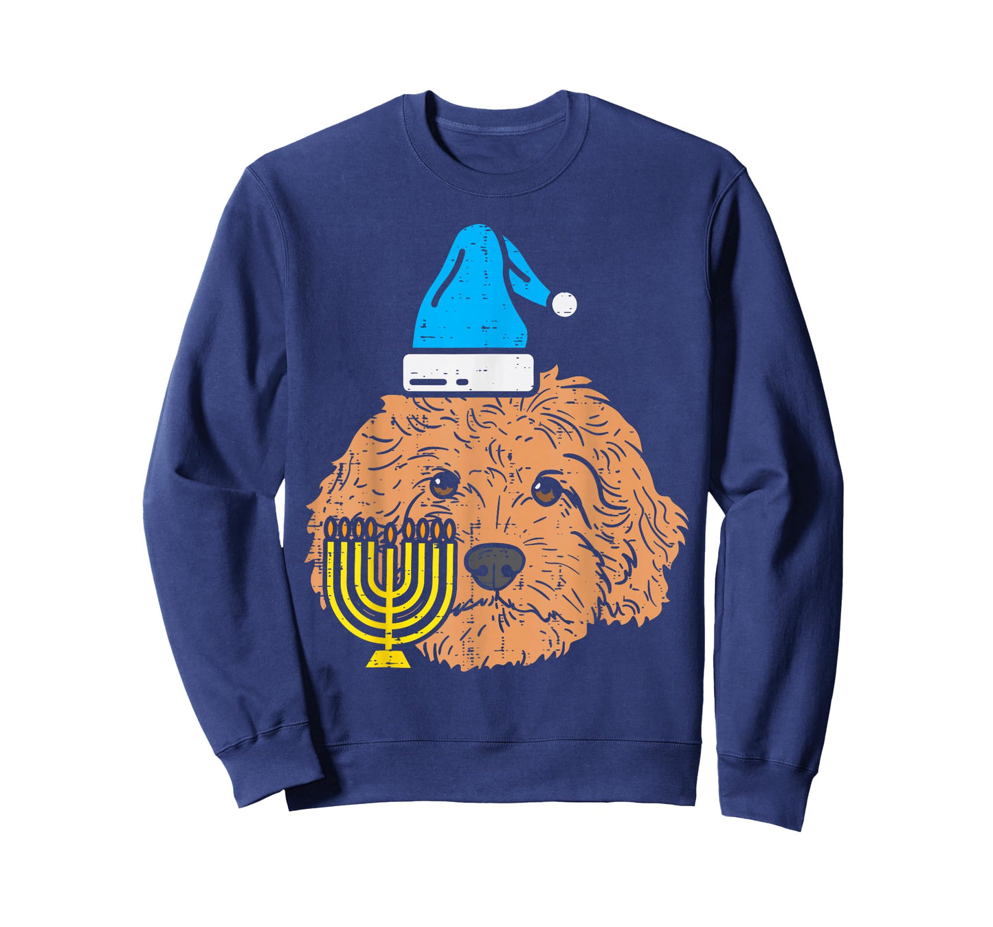 Goldendoodle Menorah Jewish Animal Pet Dog Hanukkah Gift T-Shirt