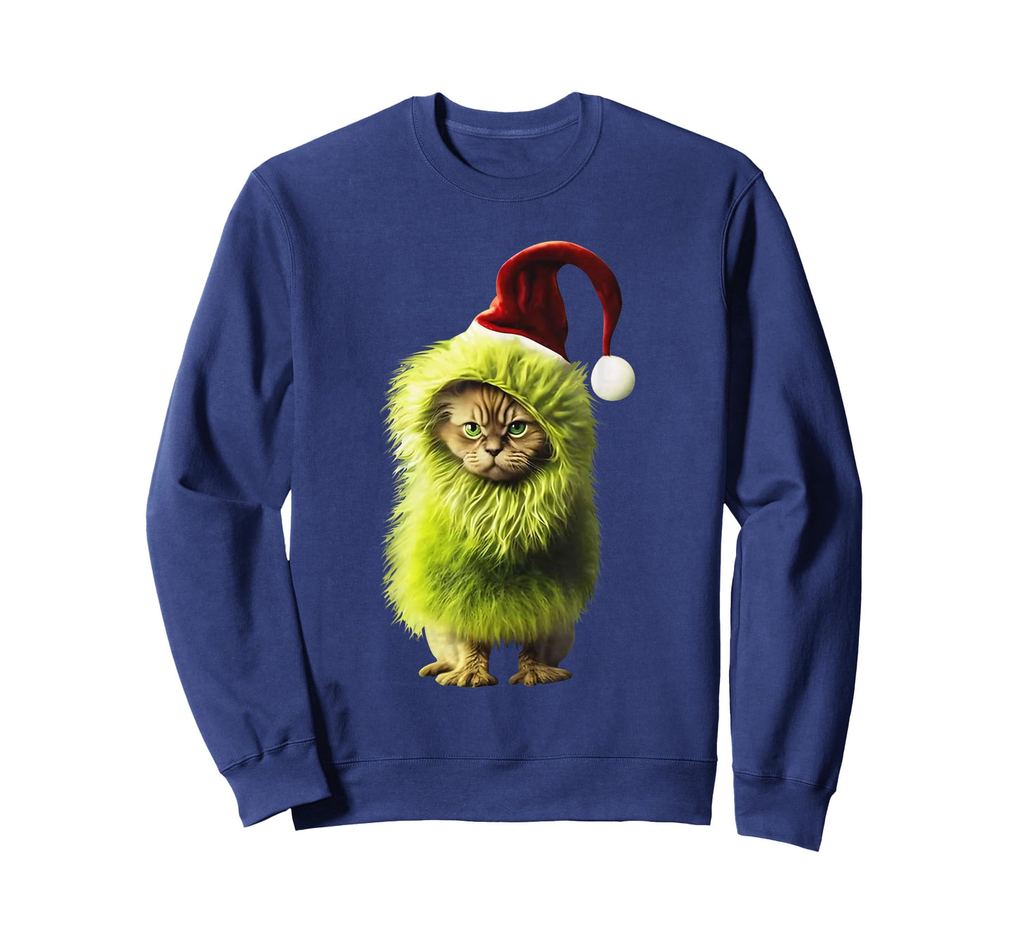 Christmas cute cat santa hat xmas funny T-Shirt