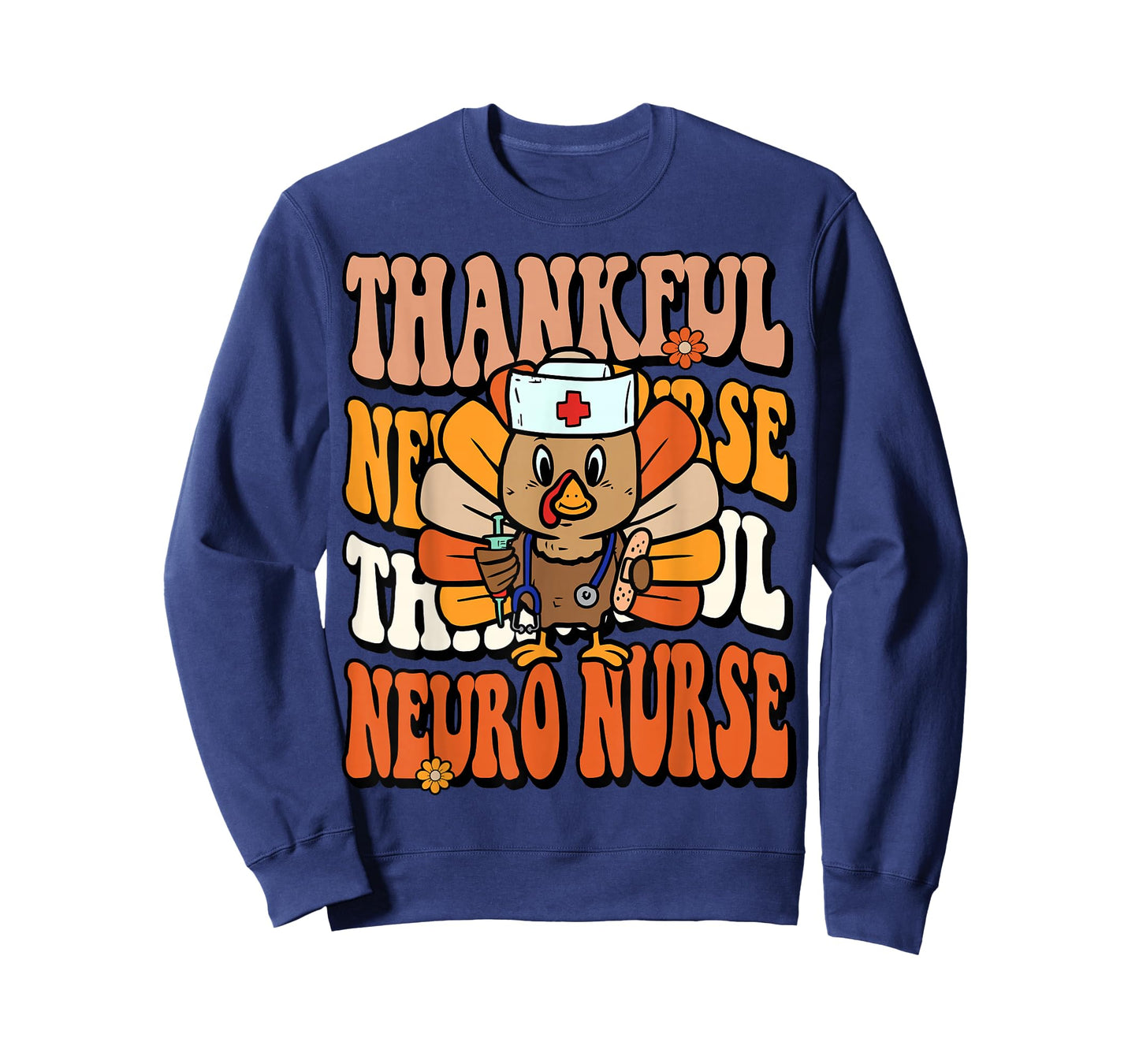 Thankful Neuro Nurse Thanksgiving Turkey Neurology T-Shirt