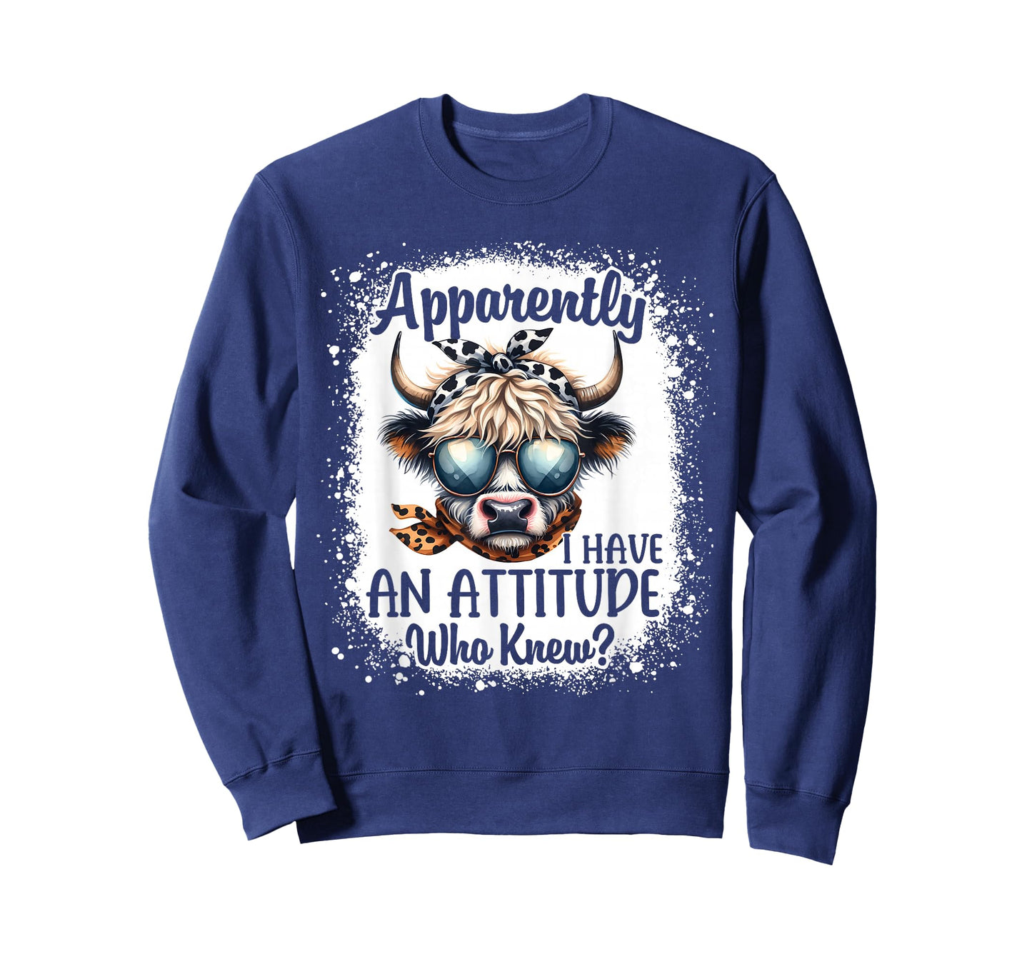 Apparently I Have An Attitude Who Knew Bleached Highland Cow T-Shirt
