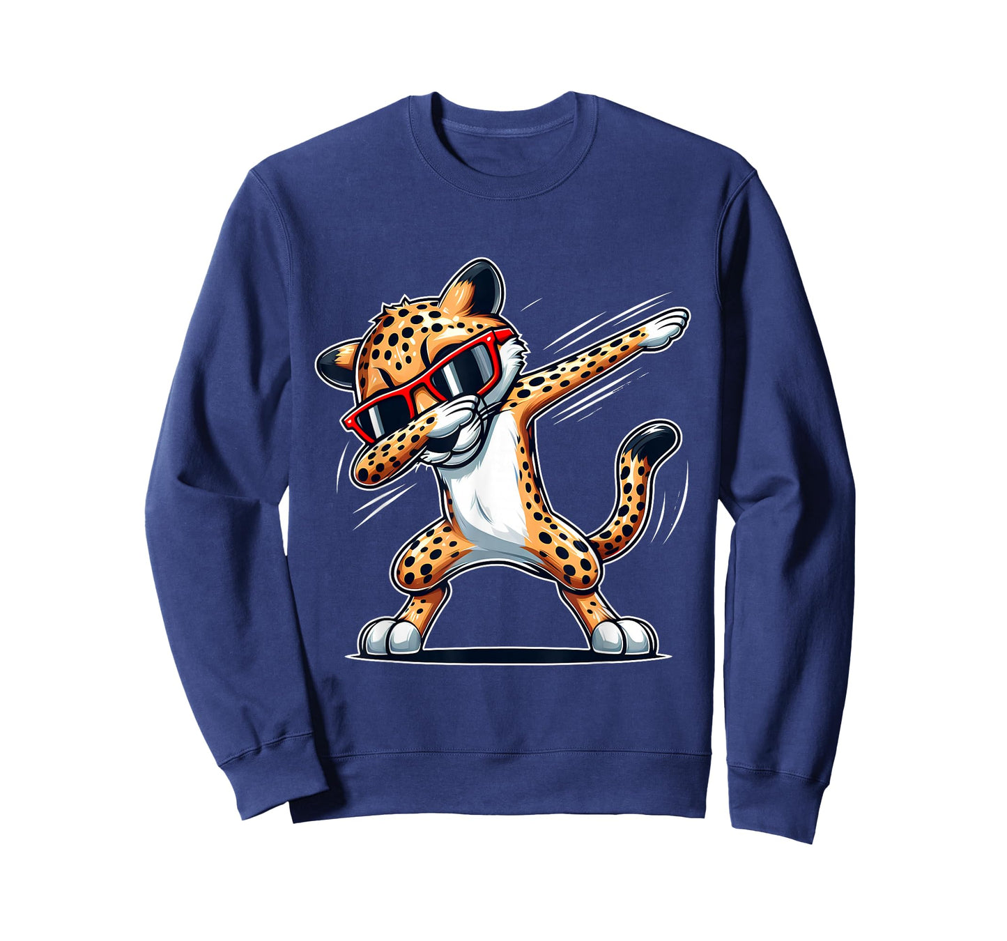 Dabbing Cheetah Wear Glasses Cute Funny Cheetah Animal T-Shirt