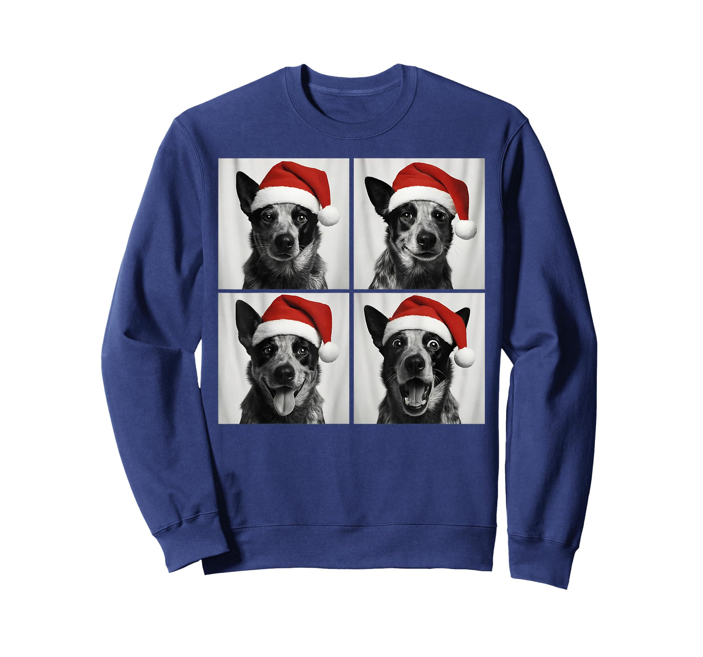 Funny Christmas Australian Cattle Dog Santa Photo Booth T-Shirt