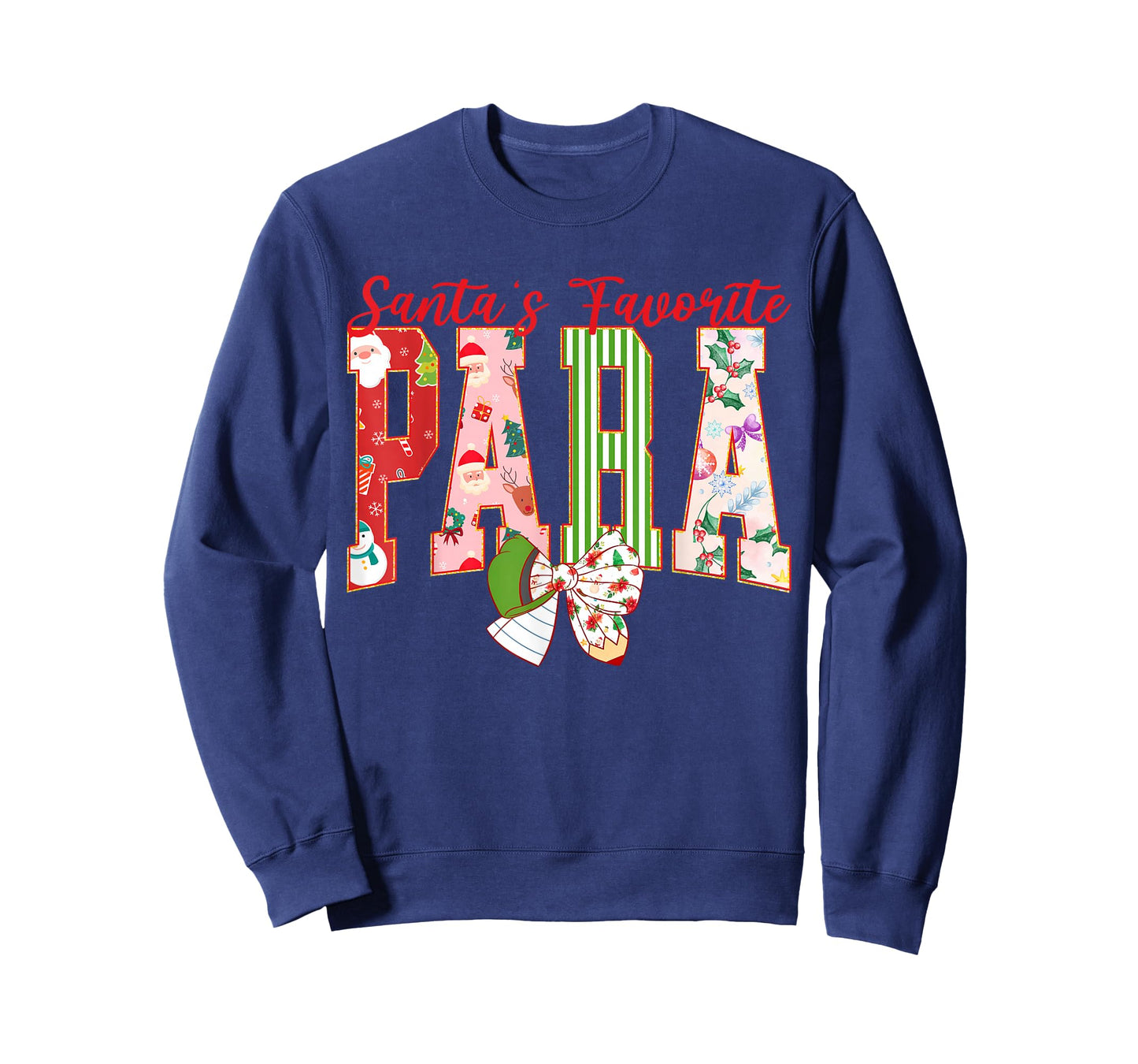 Cute Santas Favorite para Christmas Paraprofessional Teacher T-Shirt