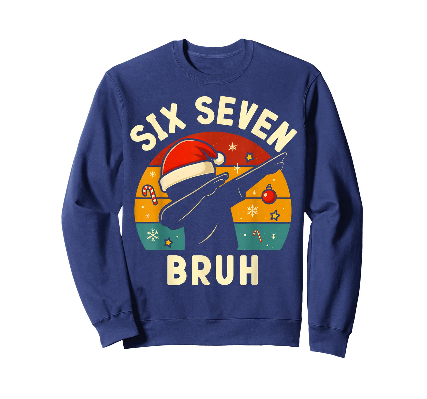 Funny 67 Christmas Dabbing Boy Bruh 6-7 Numbers 6 7 Meme T-Shirt