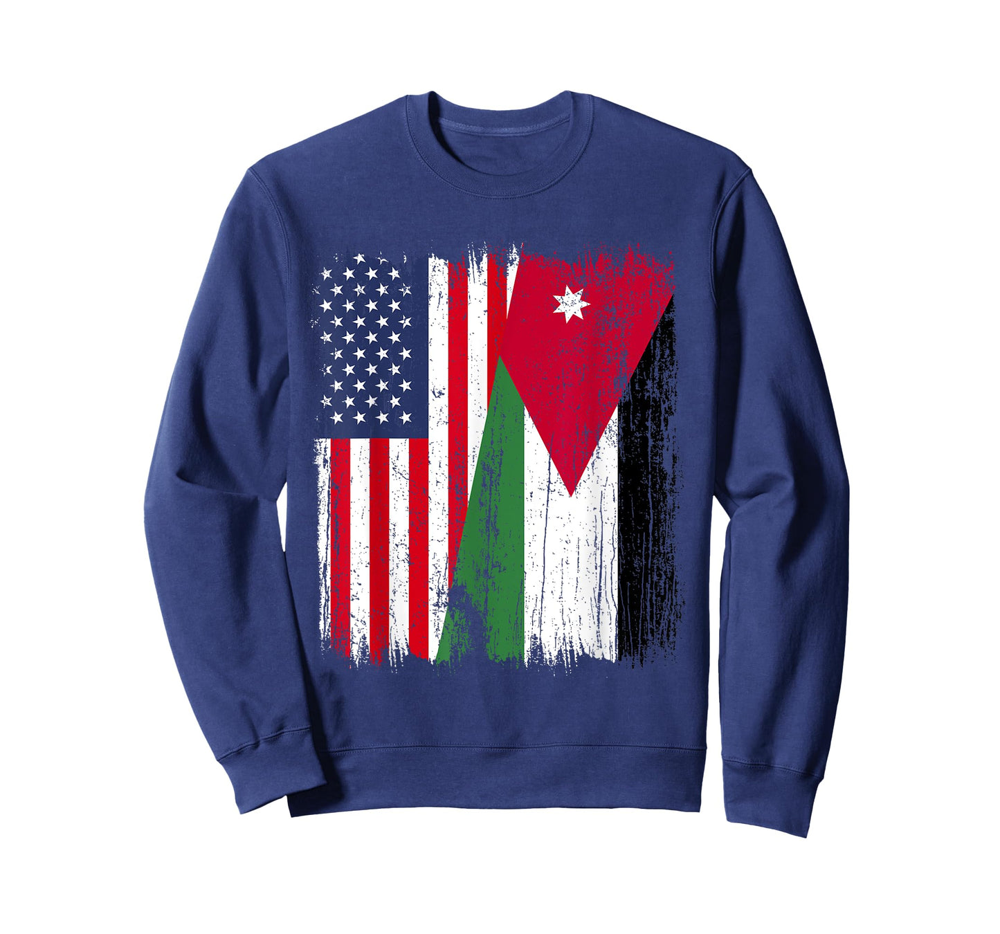 America Jordan Half Flag American Jordanian Roots T-Shirt