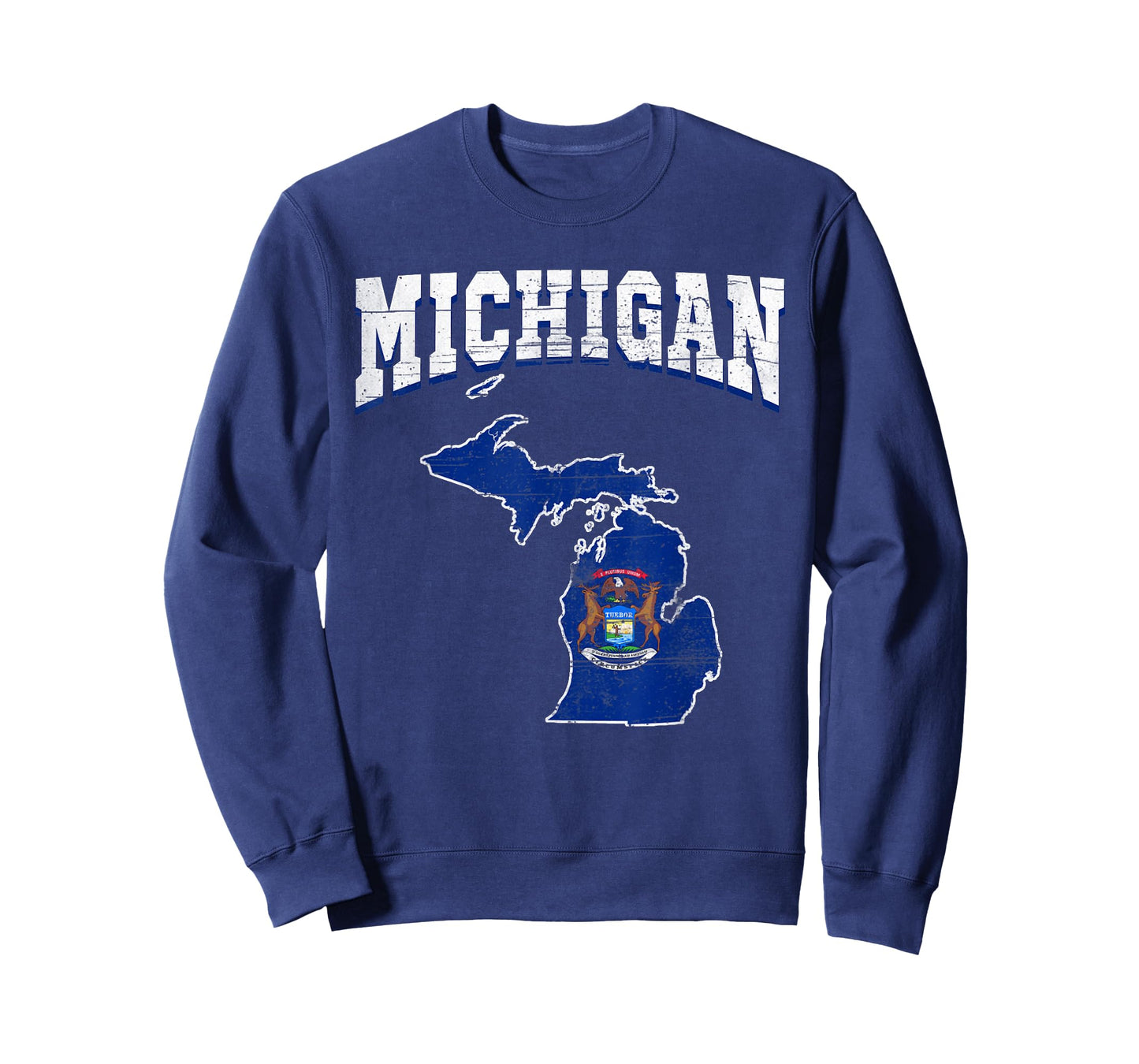 US Citizen Proud America State Flag Land Map Michigan T-Shirt