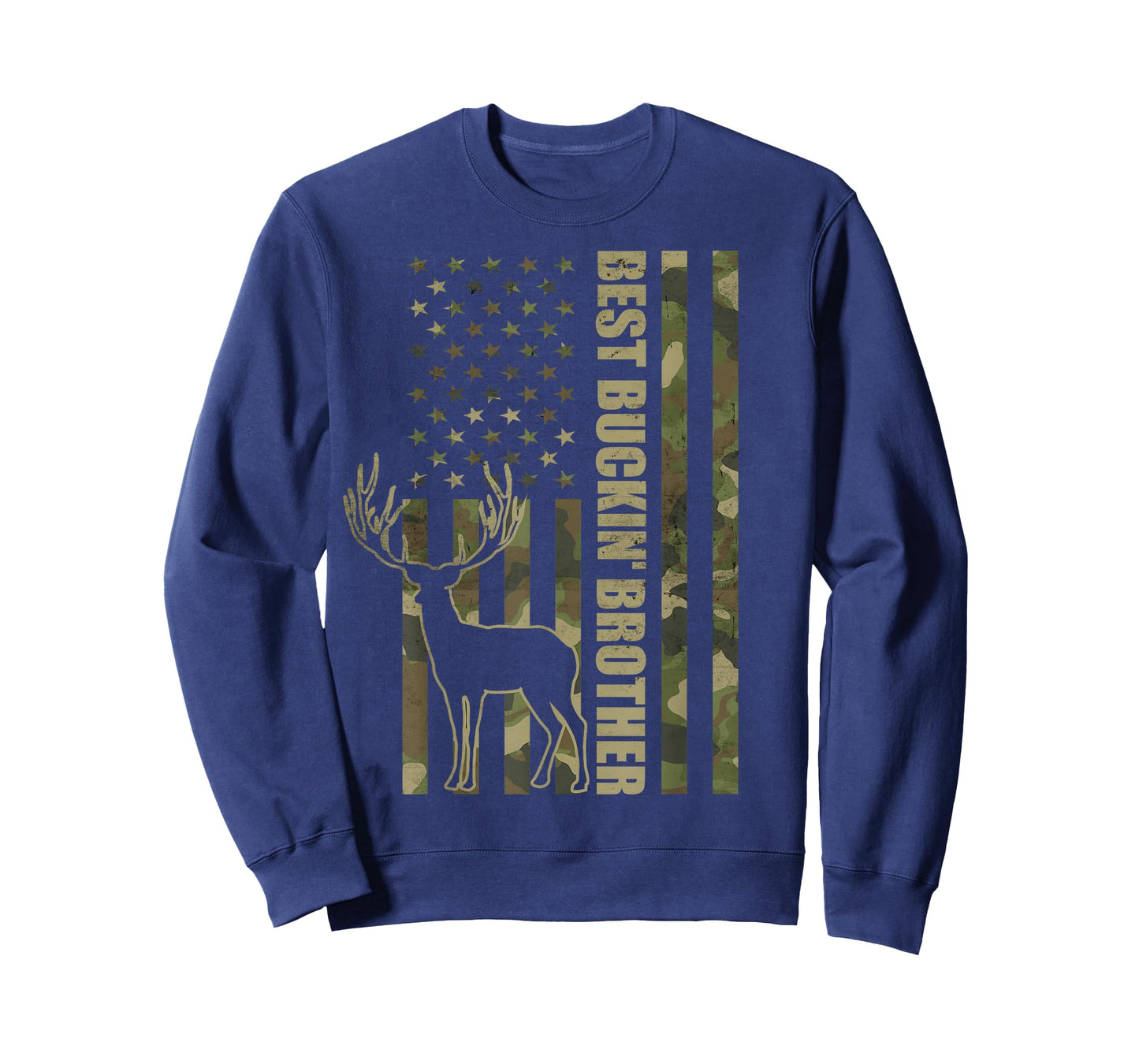 Best Buckin' Brother Camo American Flag T-Shirt