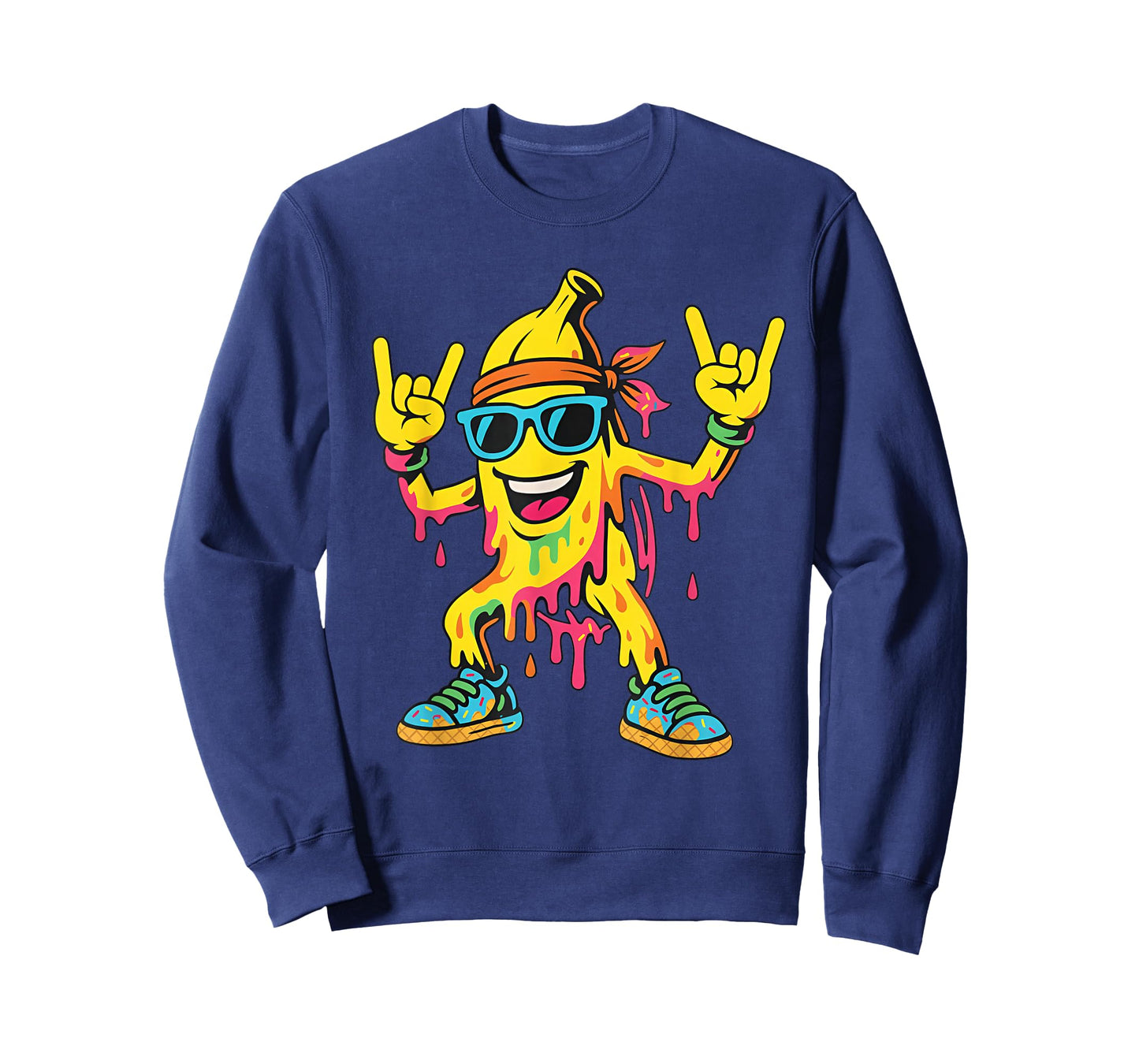 Cool Banana Drip Rocking Funny Graphic Boys Kids Men Youth T-Shirt