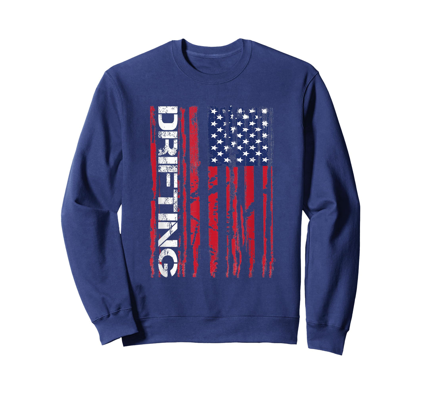 Vintage American Flag Car Racing Drifting T-Shirt