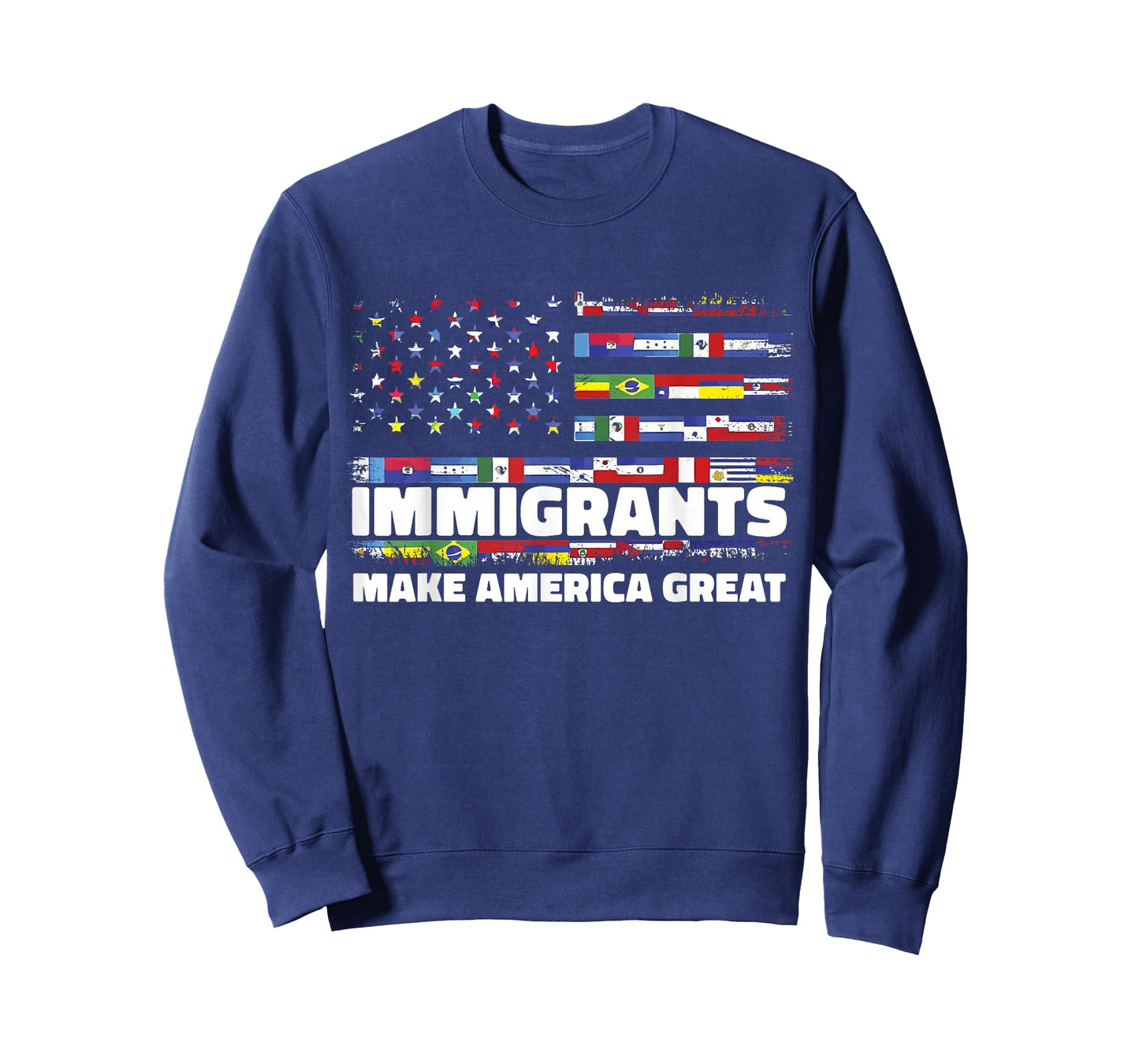 Immigrants Make America Great Immigrants Mexico USA Flag T-Shirt