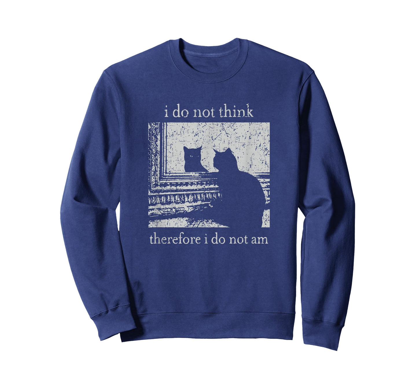 Retro I Do Not Think Therefore I Do Not Am Cat T-Shirt