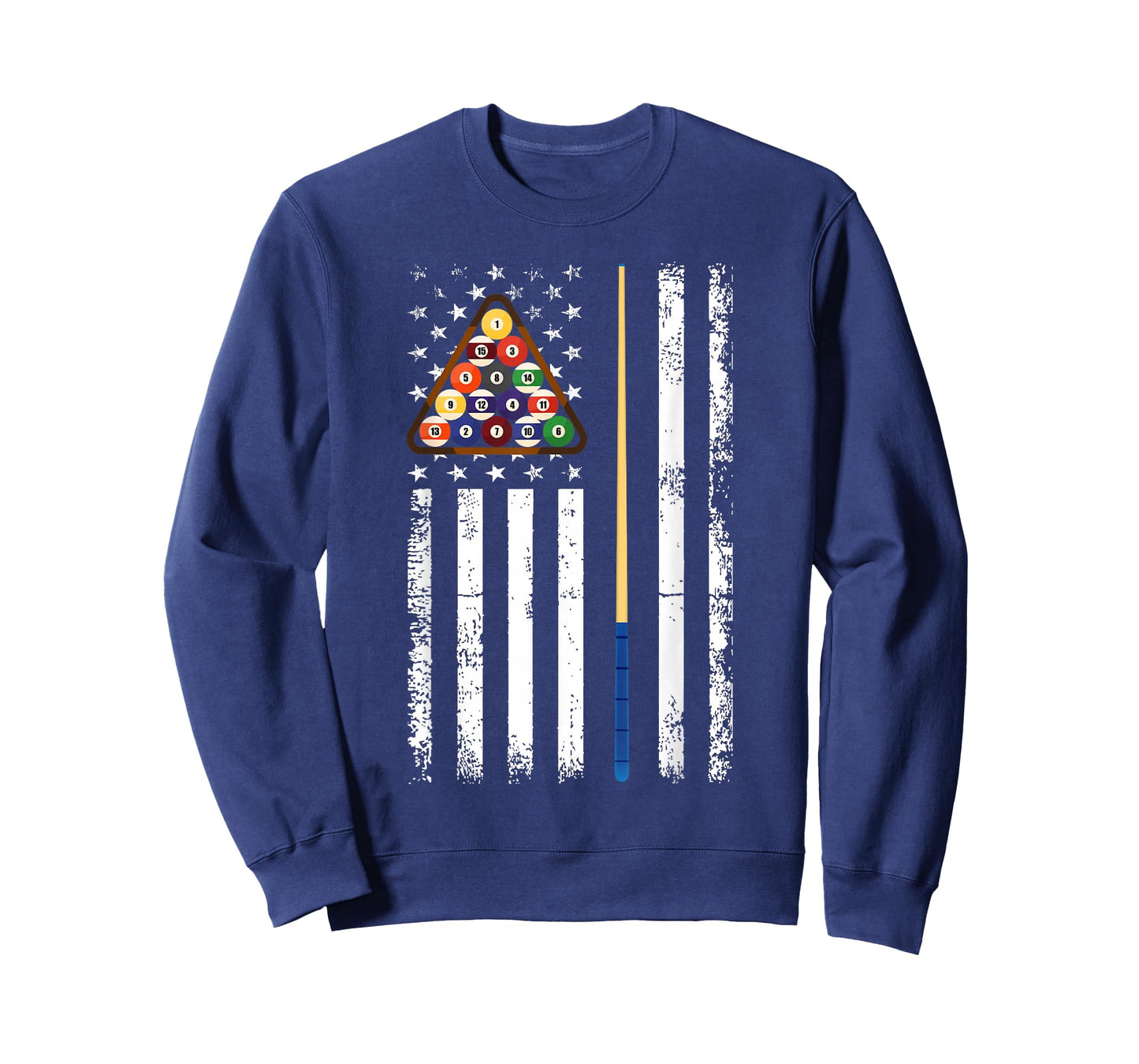 Men American Flag Billiards Vintage Pool Player 4th of july T-Shirt