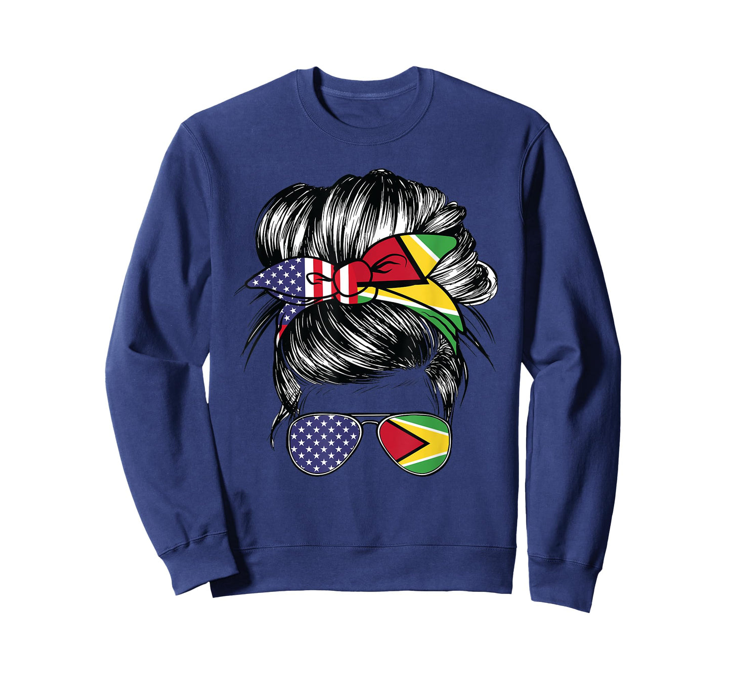 Guyana Flag American Women Girl USA Heritage Guyanese T-Shirt