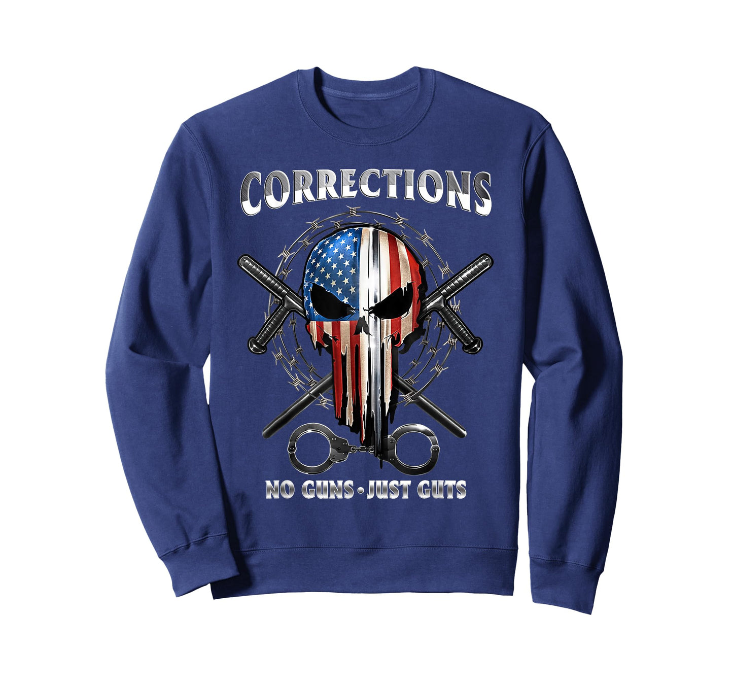 Corrections Just Guts Skull Of Freedom Correctional Officer T-Shirt