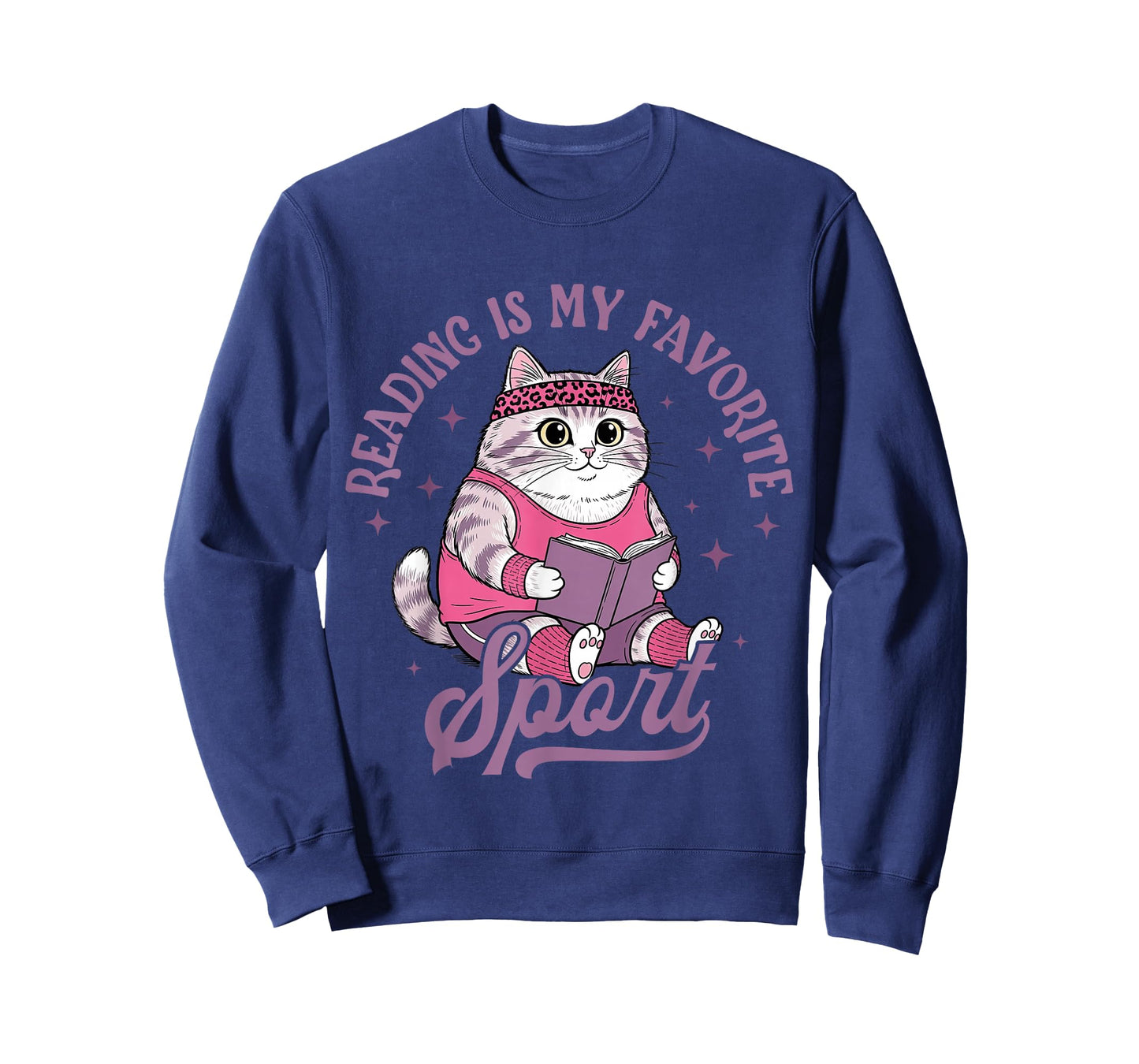 Reading is My Favorite Sport Bookworm Cat Lover Book-Club T-Shirt