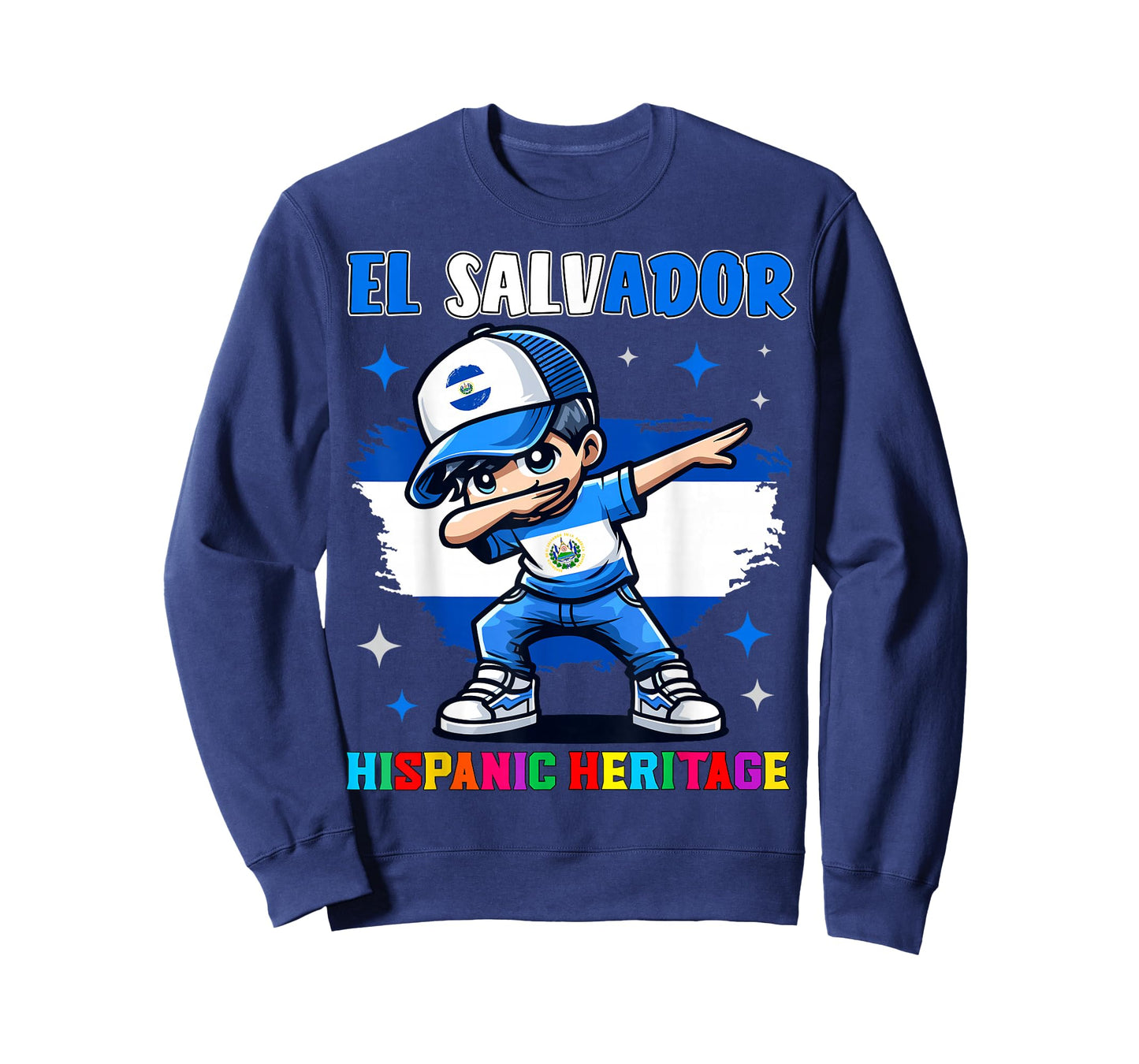 El Salvador Dabbing Kid Hispanic Heritage Celebration Kids T-Shirt