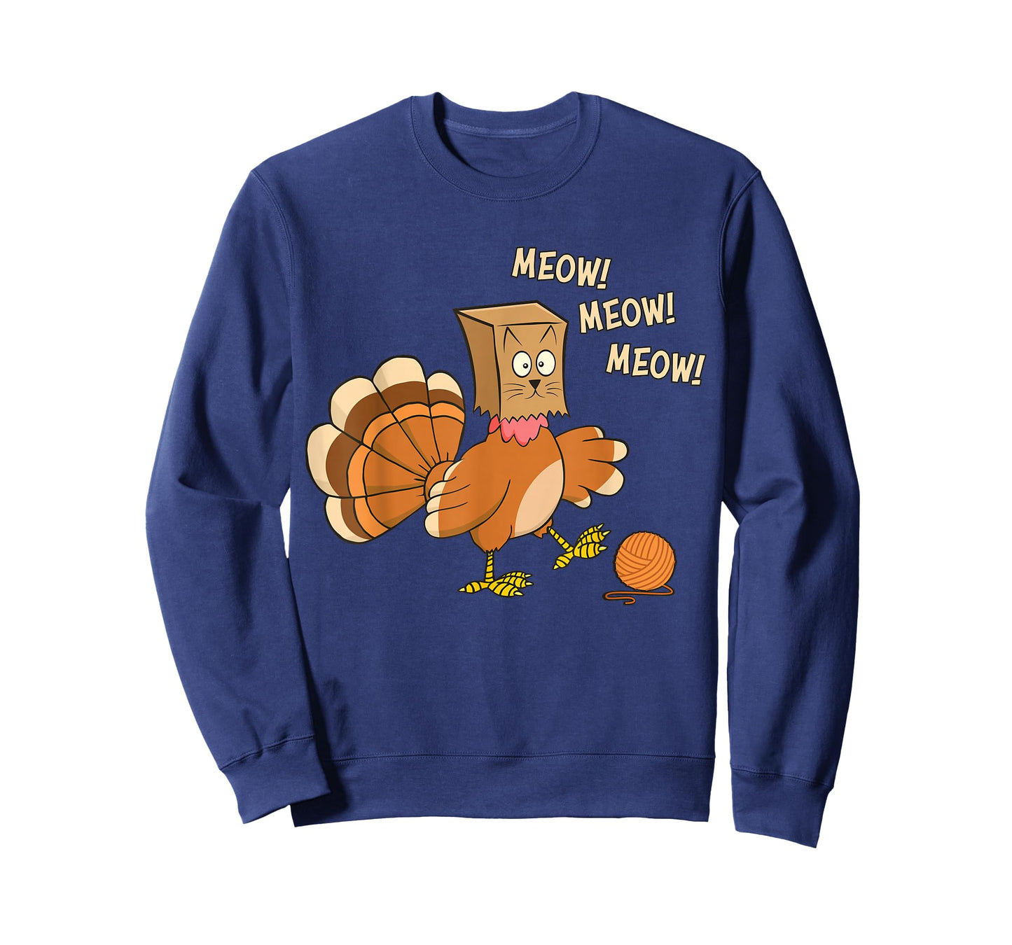 Funny Thanksgiving Turkey Fake Cat Meow T-Shirt