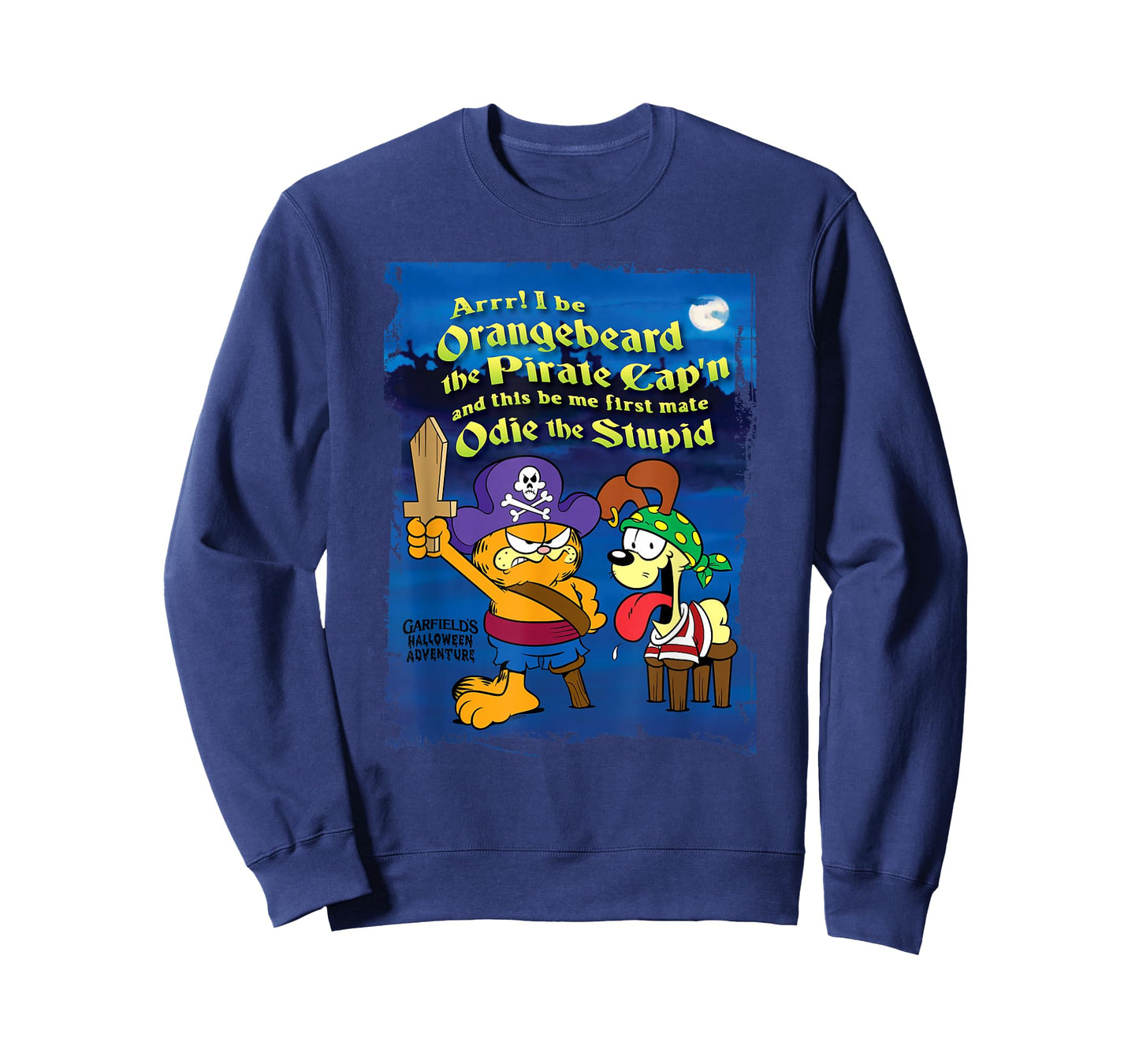 Garfield Arrr! Pirate Orangebeard and Odie Cartoon Cat T-Shirt