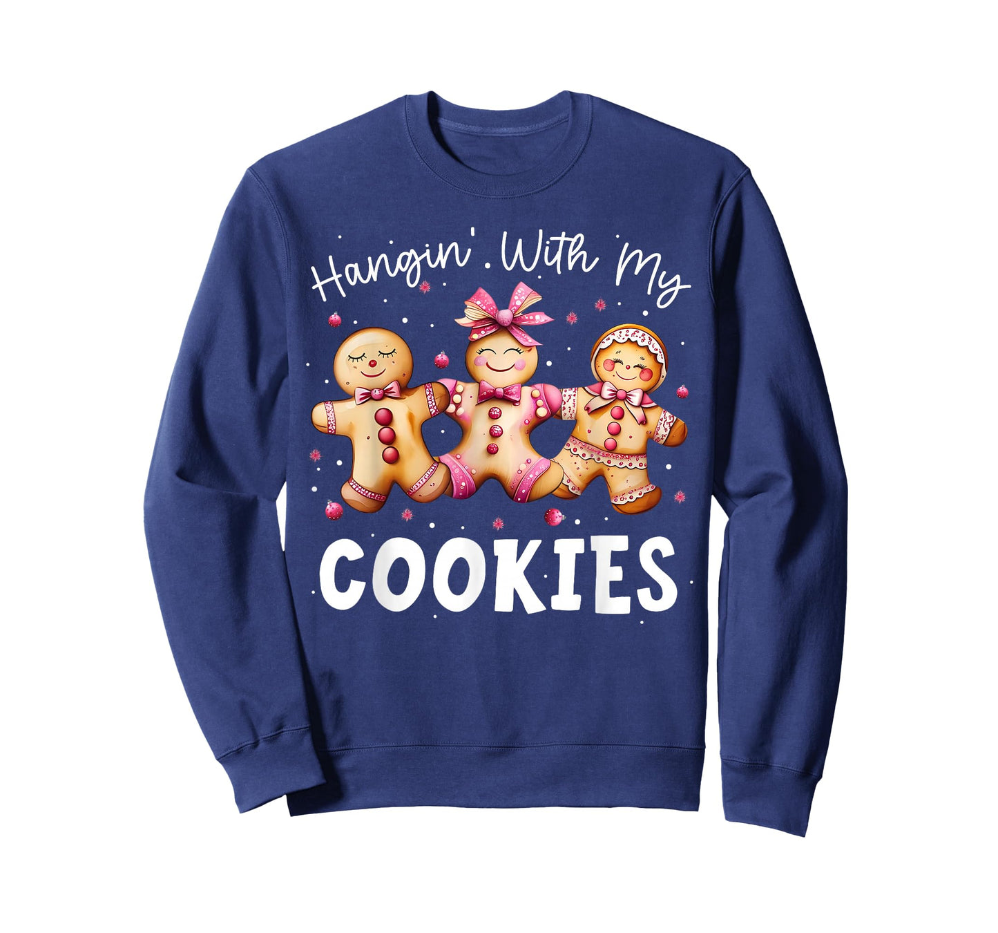 Hangin with My Cookies Gingerbread Women Christmas Teacher T-Shirt