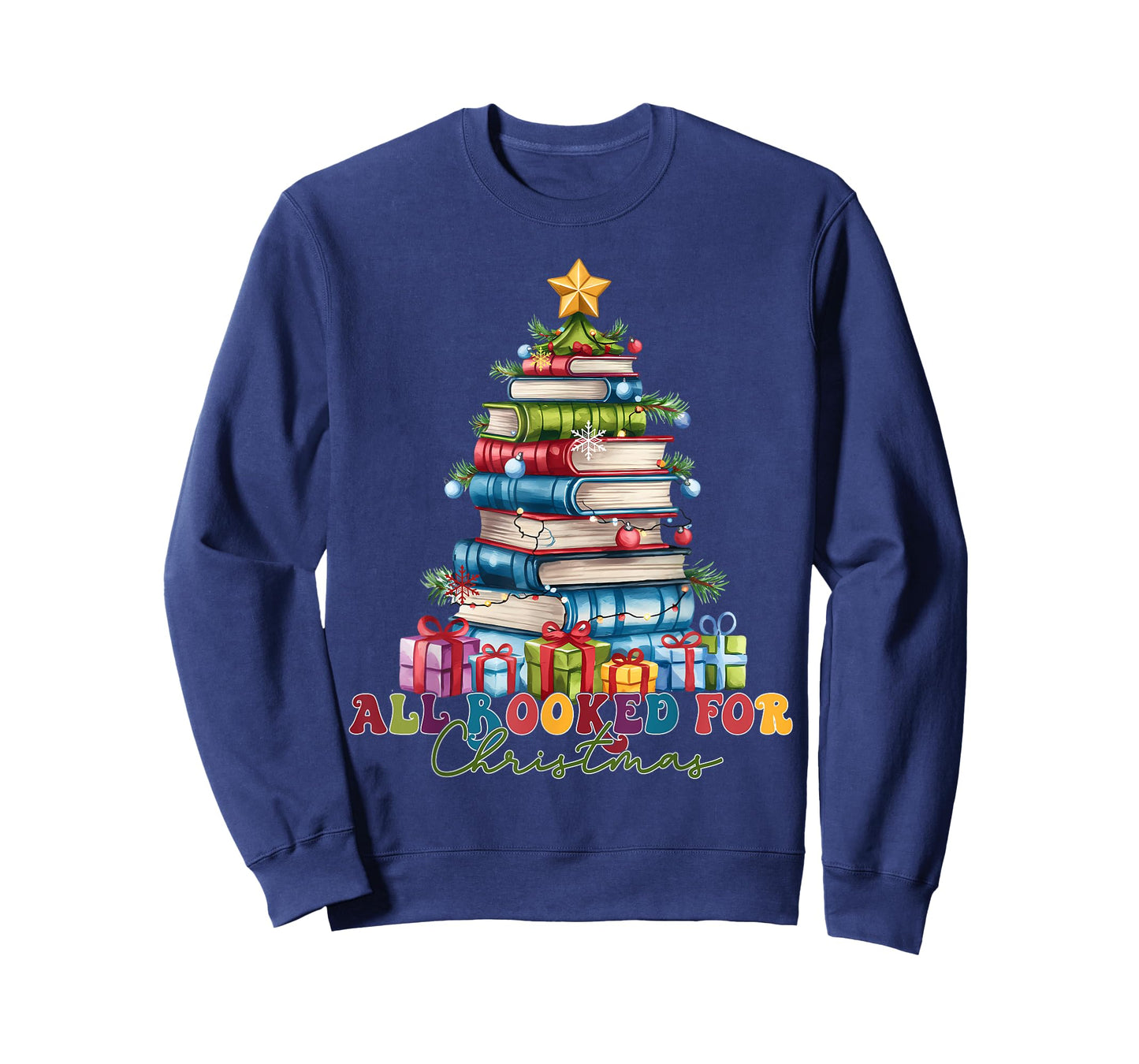 All Booked For Christmas Teacher Reading Student Bookworm T-Shirt