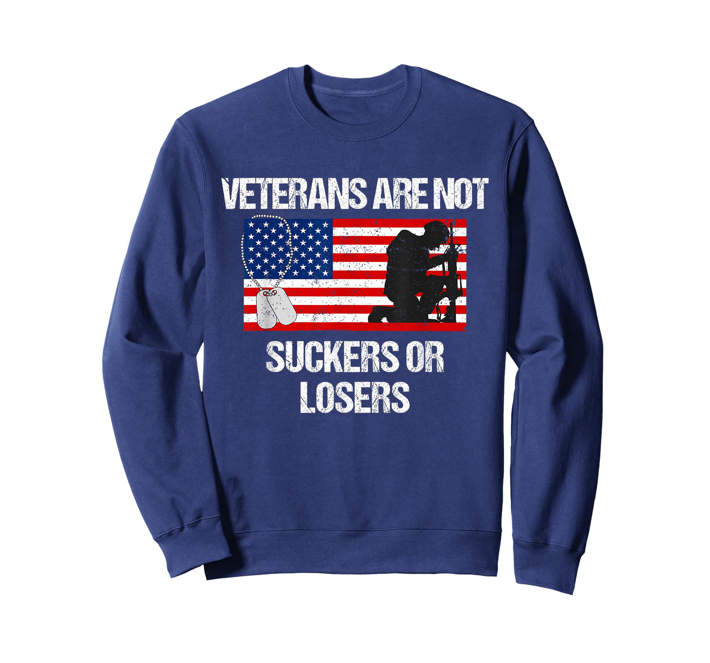 Veterans Are Not Suckers Or Losers Vintage USA Flag T-Shirt