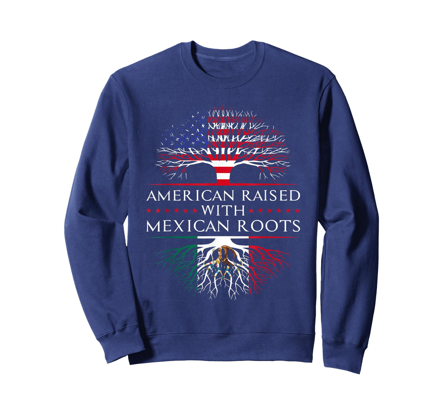 American Raised With Mexican Roots Mexico Tree T-Shirt