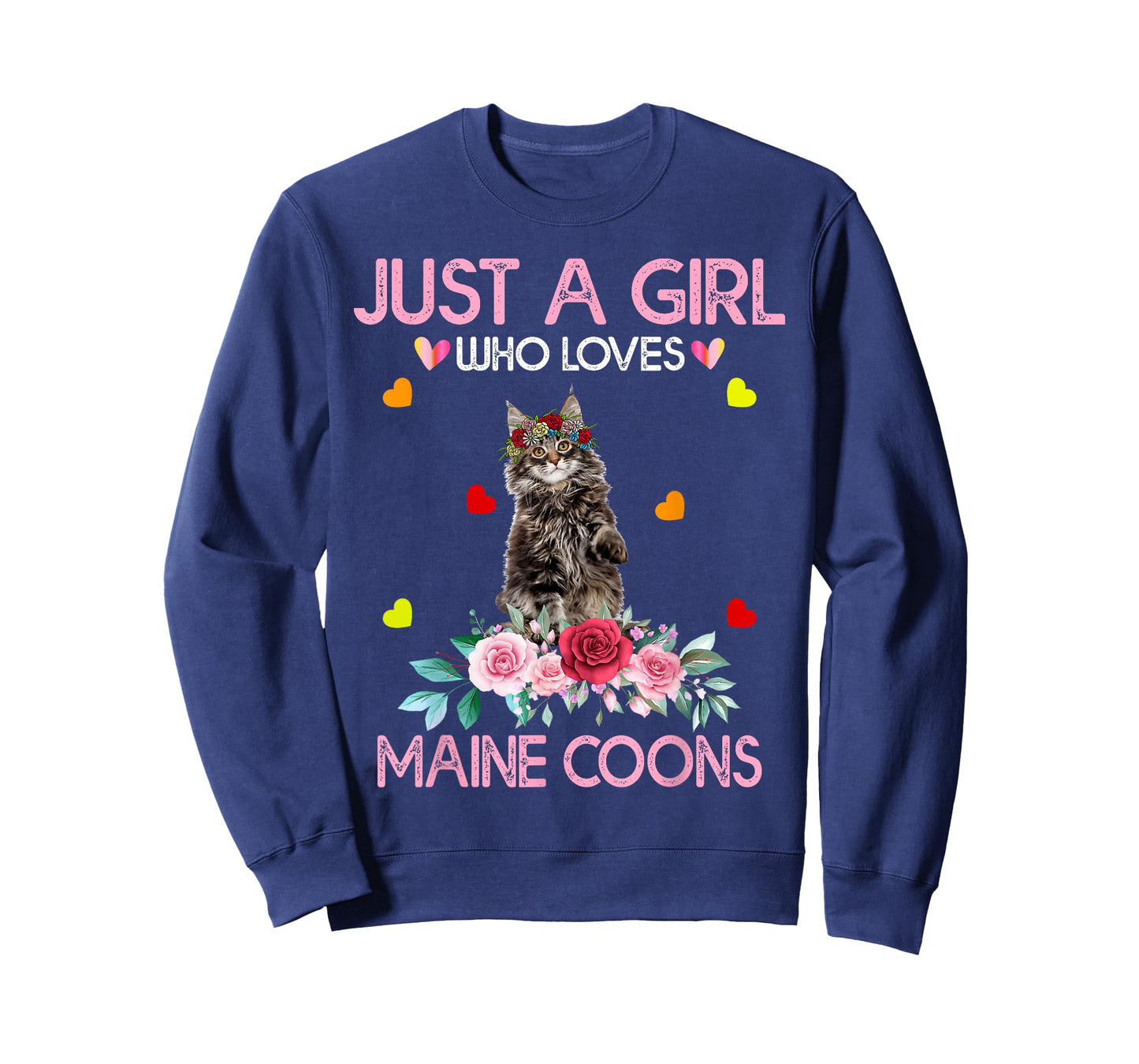 Maine Coon Cat Lover Gift Just A Girl Who Loves Maine Coons T-Shirt