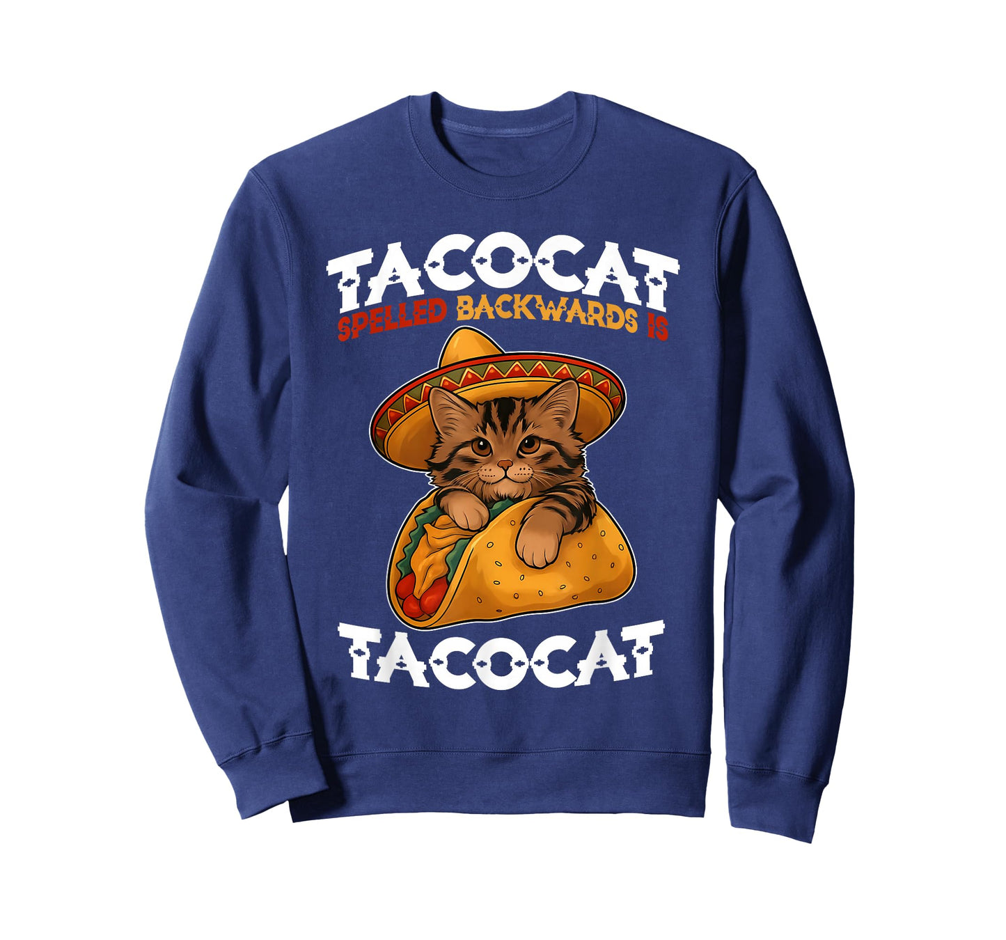 Tacocat Spelled Backward is Tacocat Funny Cat and Taco Lover T-Shirt