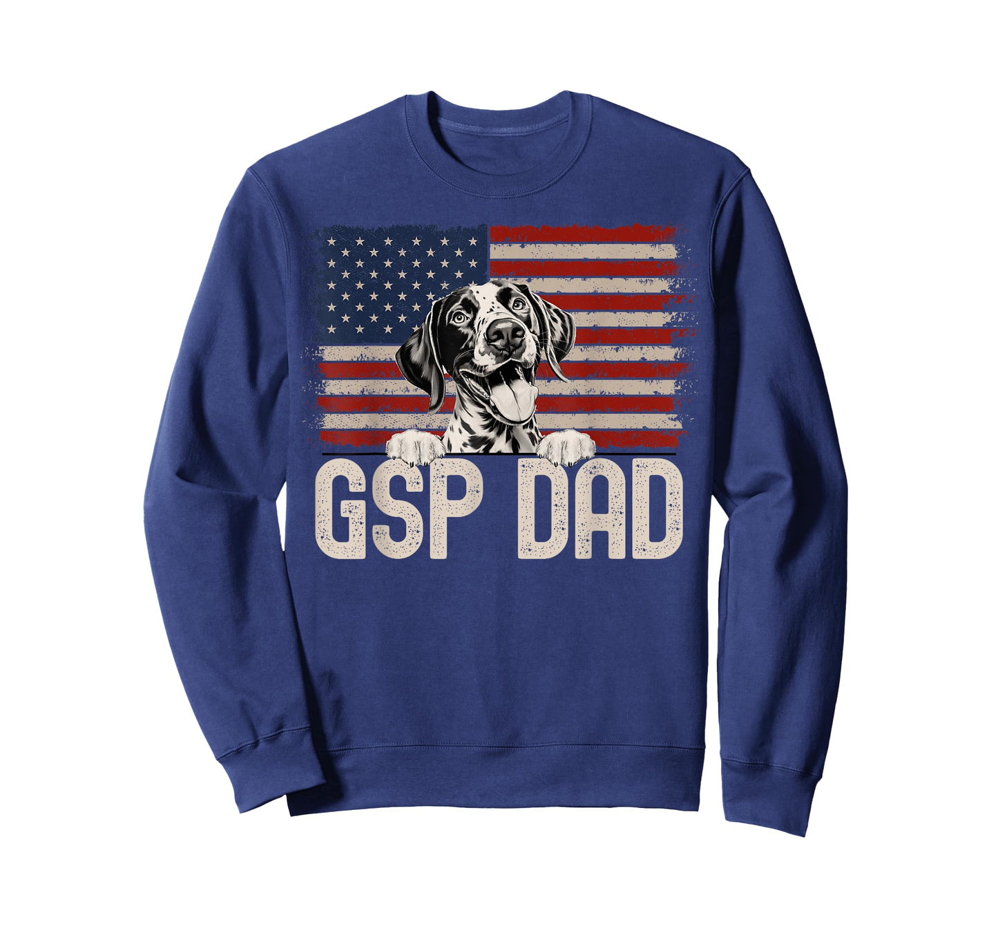 Best Dog Dad Ever American Flag - GSP Dad T-Shirt