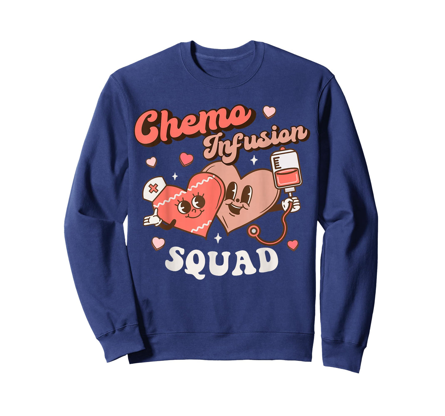 Chemo Infusion Nurse Groovy Valentine's Day Oncology Squad T-Shirt