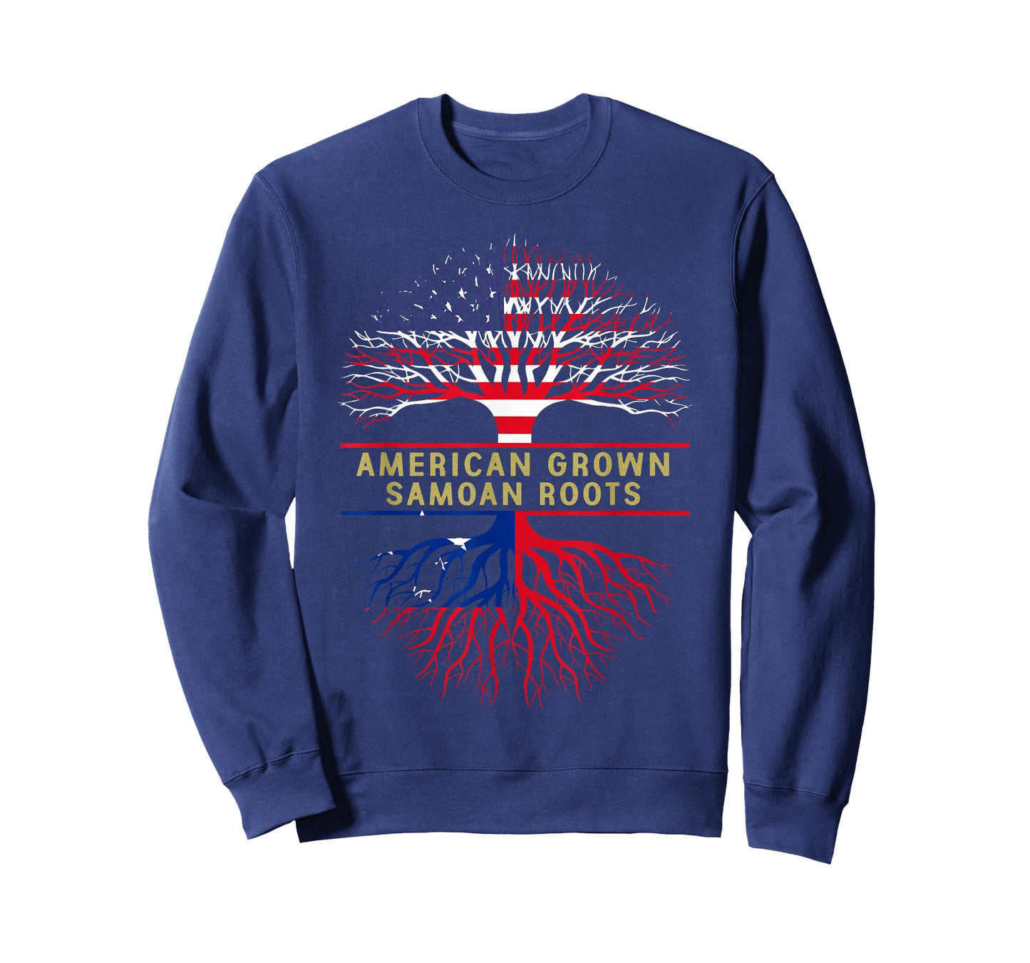 American Grown Samoan Roots America Samoa Tree Flag T-Shirt