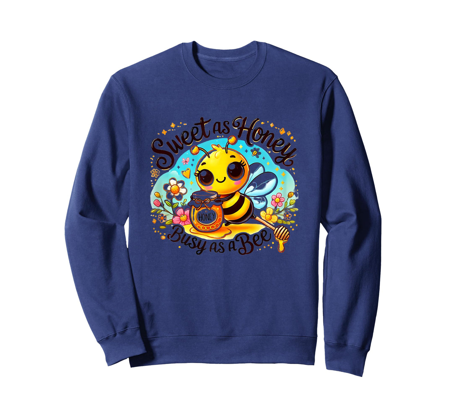 Cute Bee with Honey - Sweet as Honey, Busy as a Bee T-Shirt