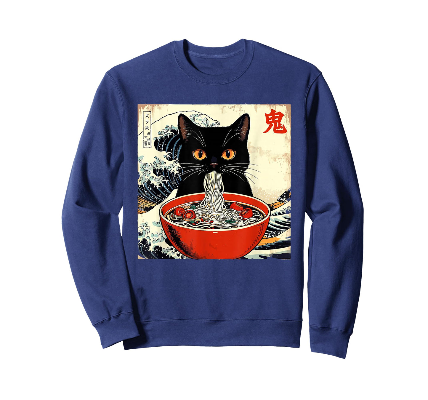 Anime Cat Ramen Japanese Funny Graphic Tees Kawaii Cat Anime T-Shirt