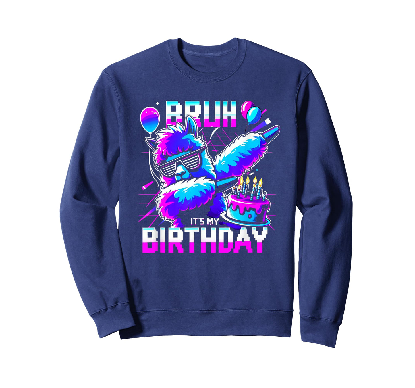 Bruh Its My Birthday Llama Pinata Boy Girl Family Party Bday T-Shirt