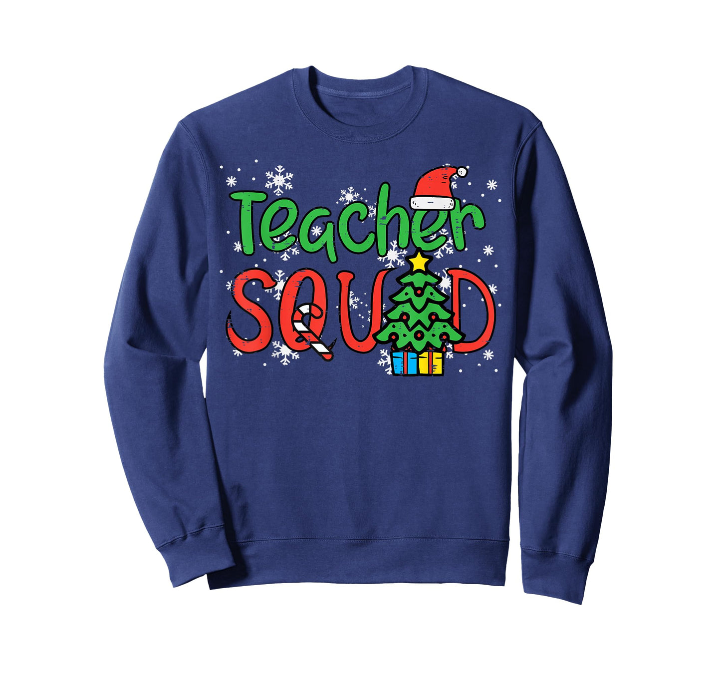 Christmas Teacher Squad Funny Xmas Teachers Crew Men Women T-Shirt