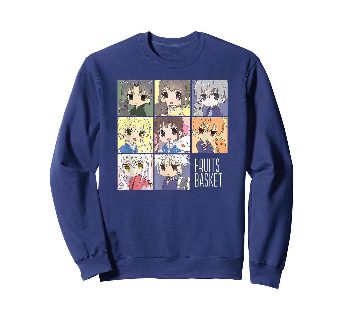 Fruits Basket Pastel Chibi Character Grid Anime T-Shirt