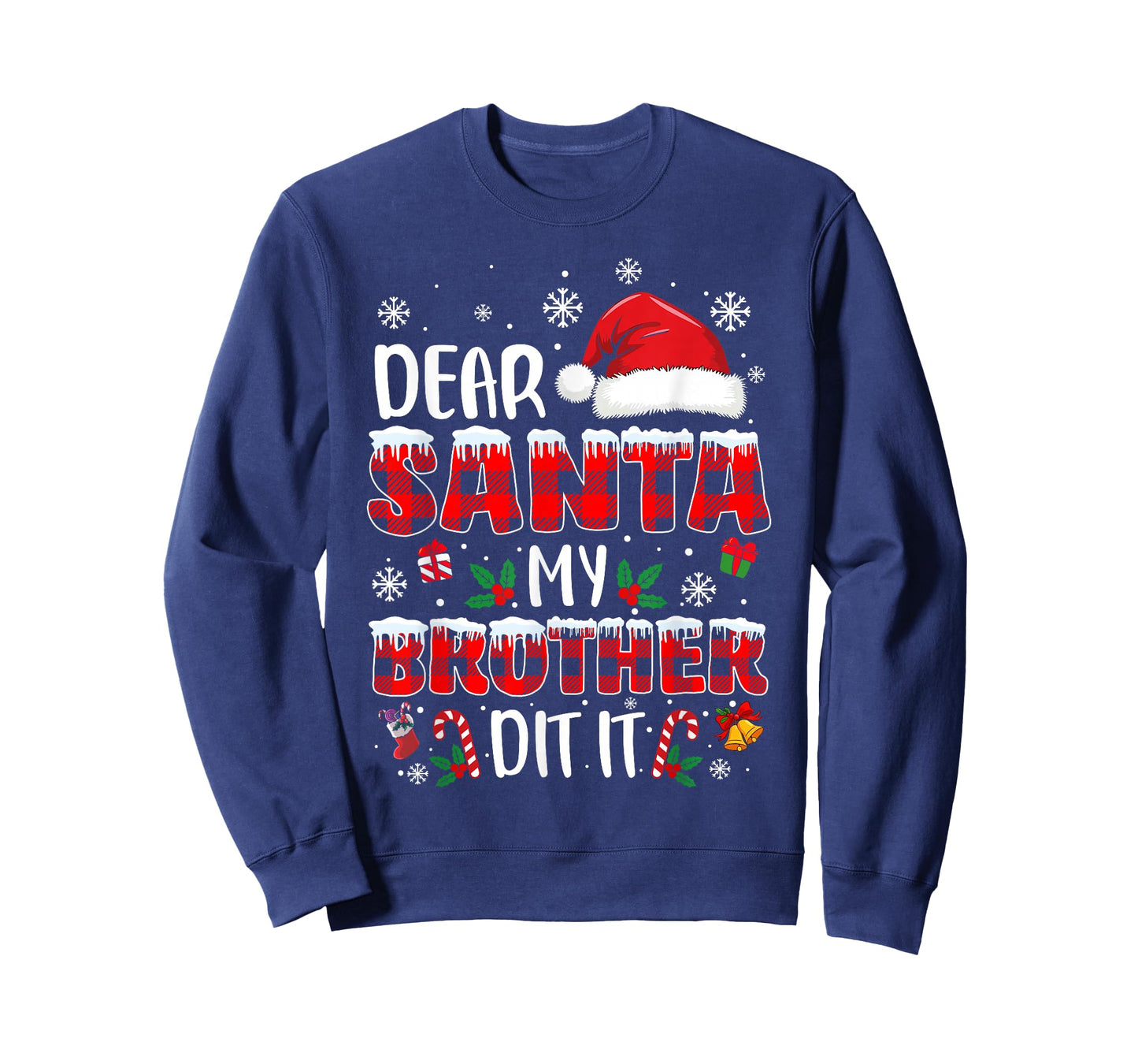 Dear Santa My Brother Did It Funny Christmas Boys Girls Kids T-Shirt