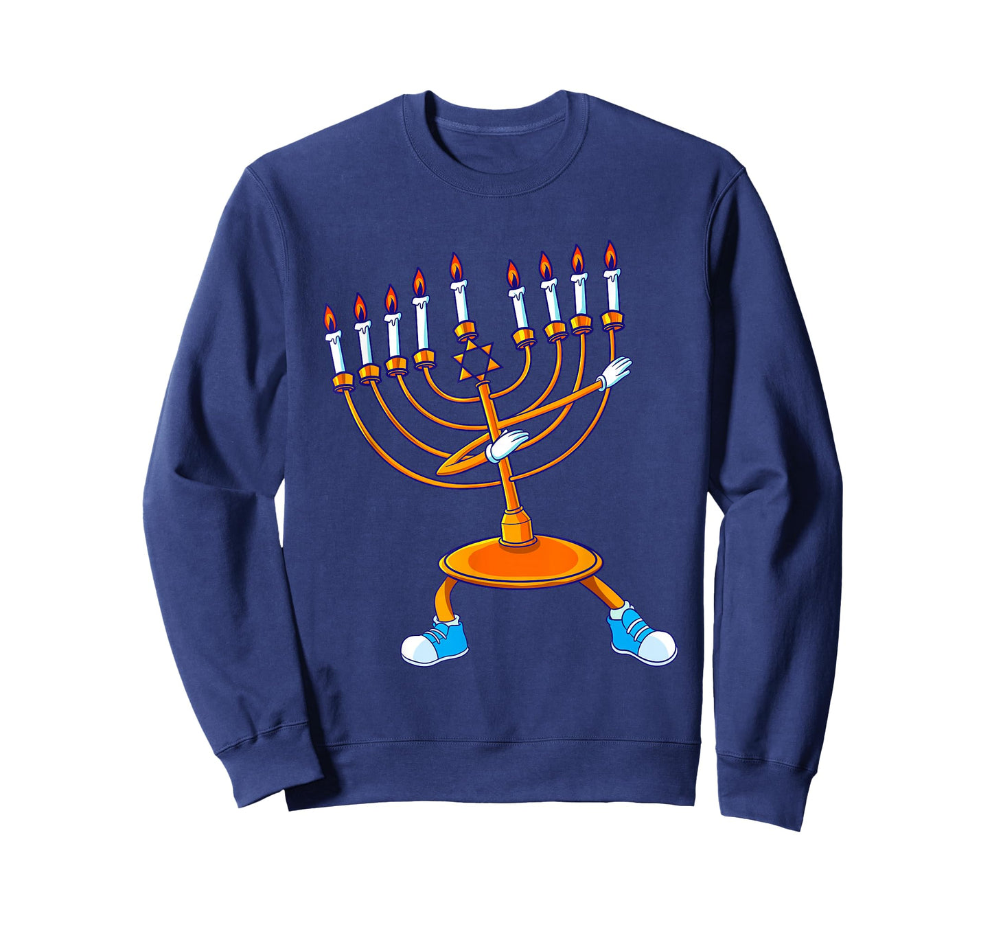Dabbing Menorah Hanukkah Dancing Chanukah Kids Girls Boys T-Shirt