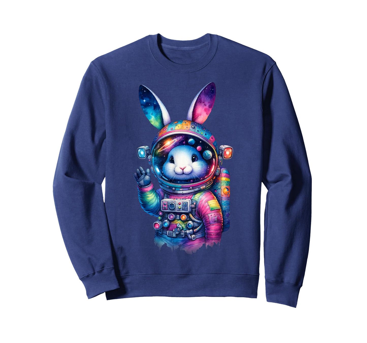 Astronaut Bunny Easter Day Rabbit USA Funny Outer Space T-Shirt