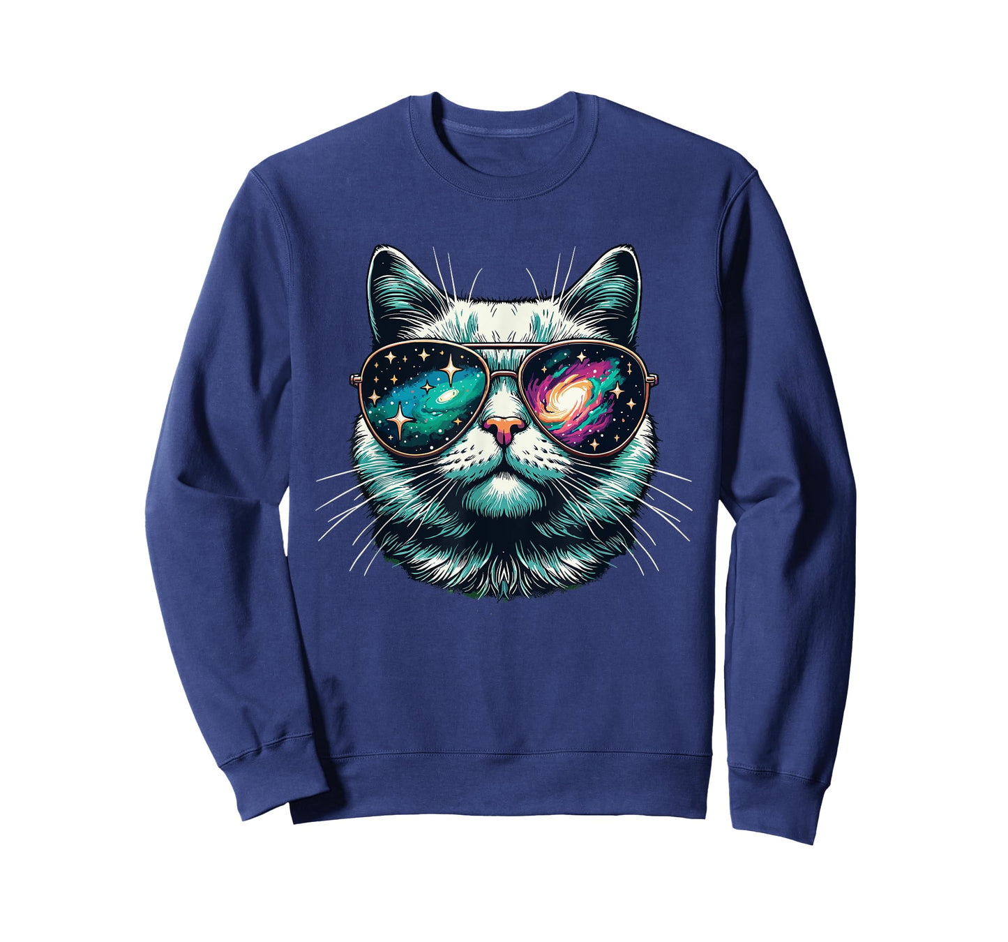 Cat Space Galaxy Sunglasses Cats T-Shirt for Men Women Girls Kids