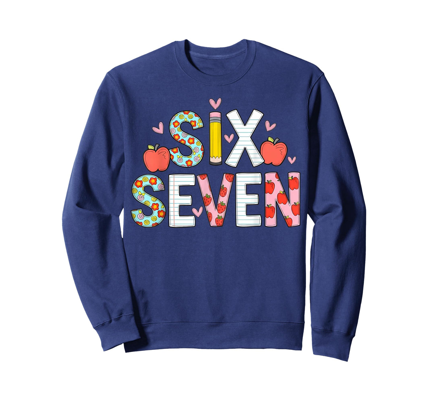 Funny Six Seven 6 7 Meme Teacher Design for Men Women Girls T-Shirt